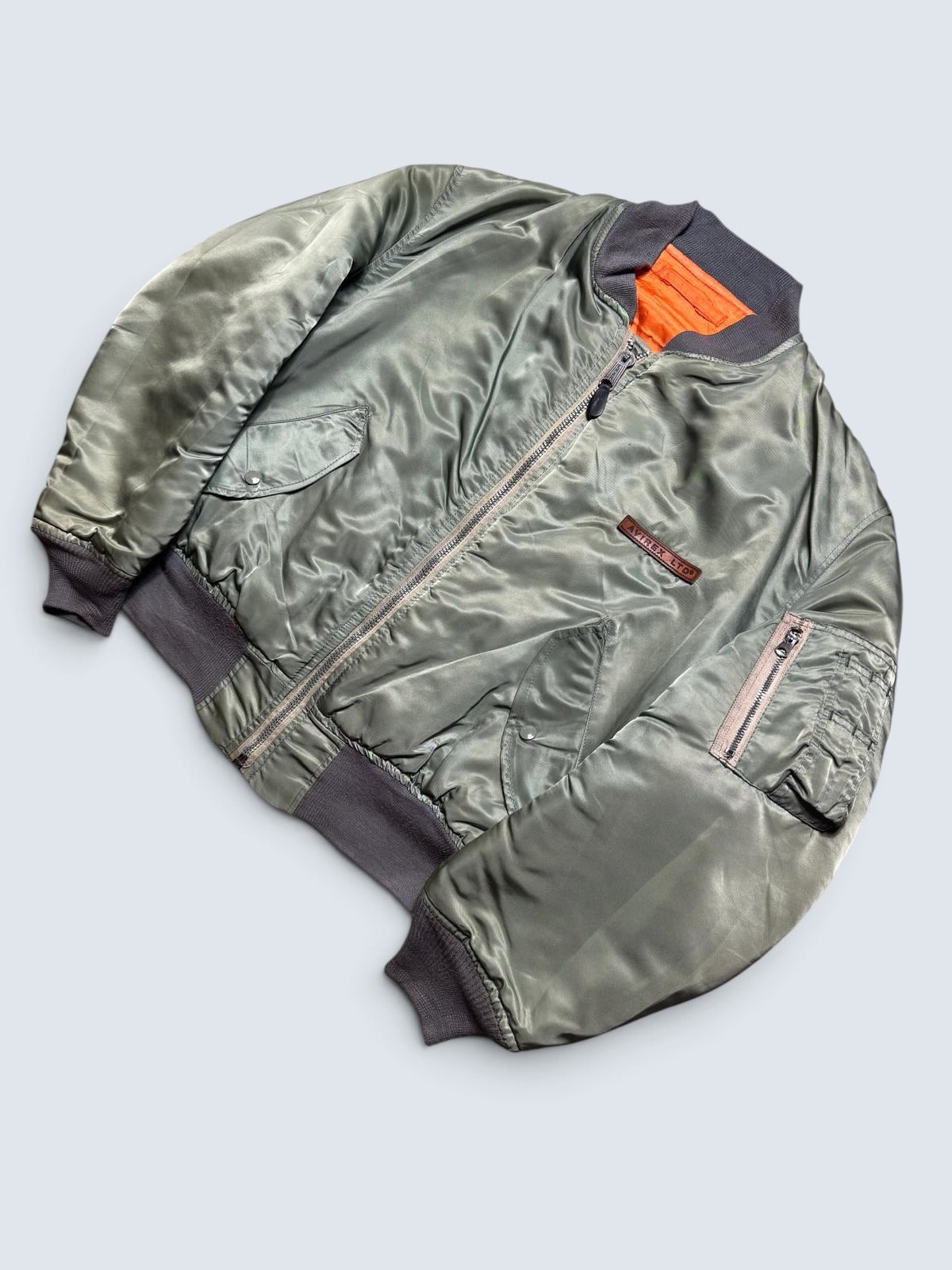 Jacket nylon bomber Ma-1 Avirex LTD made in USA usaf sage green 80’s - XL