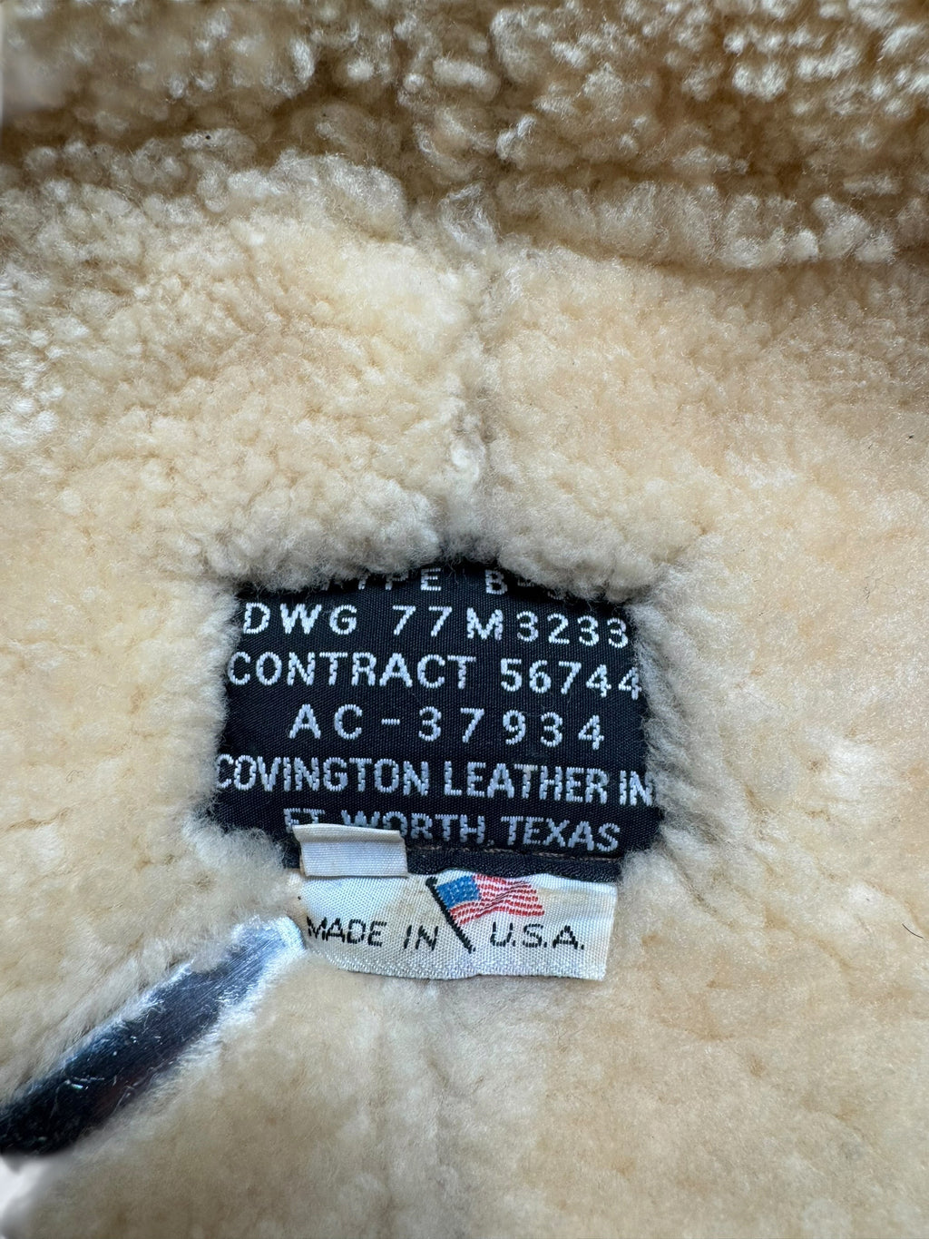 Jacket cuir flight shearling B-3 Covington made in USA usaf brown vintage 70’s - 42 (L)