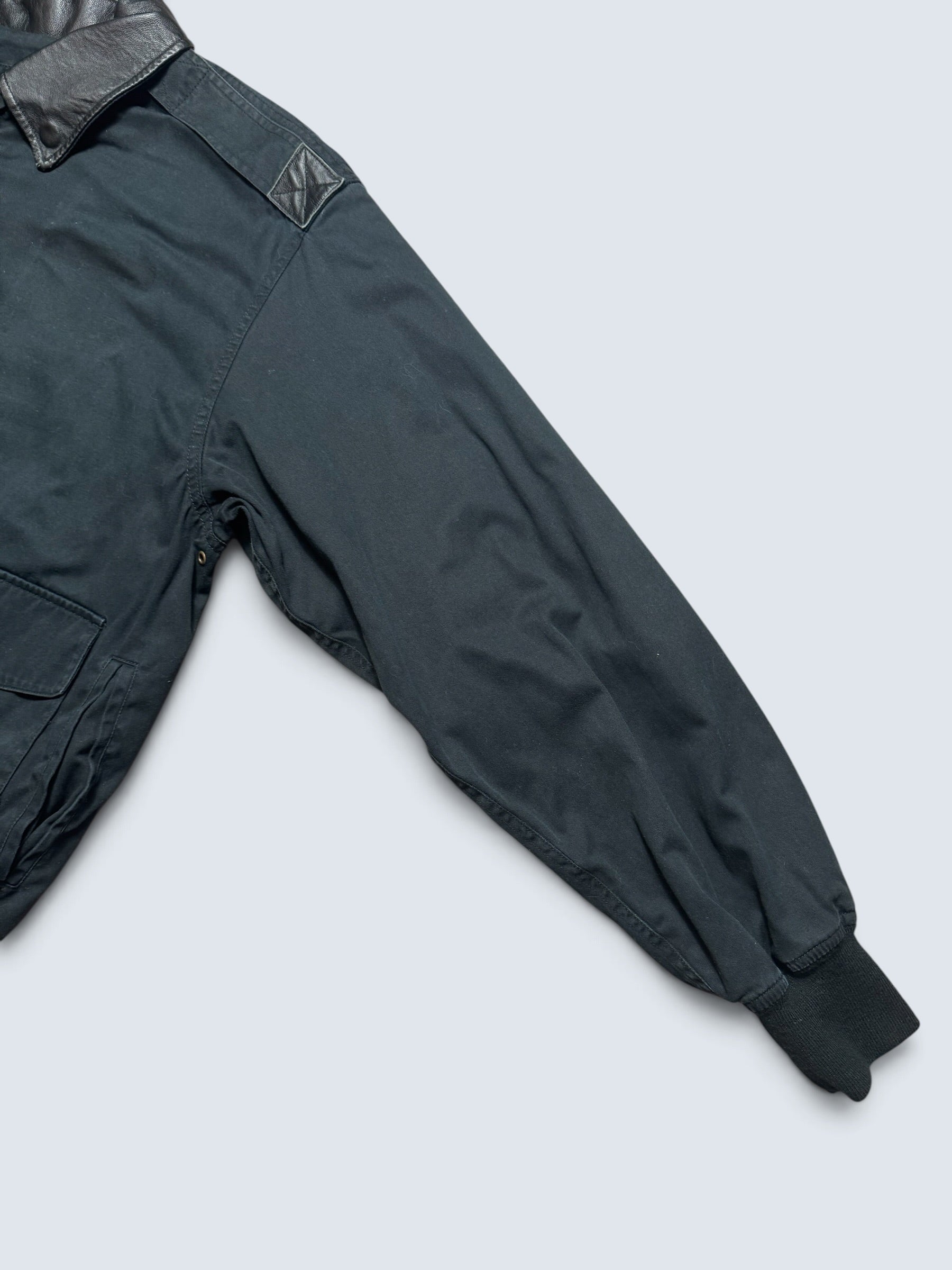 Jacket flight A-2 Cotton Twill Cockpit usa usaf black navy 00’s - XL