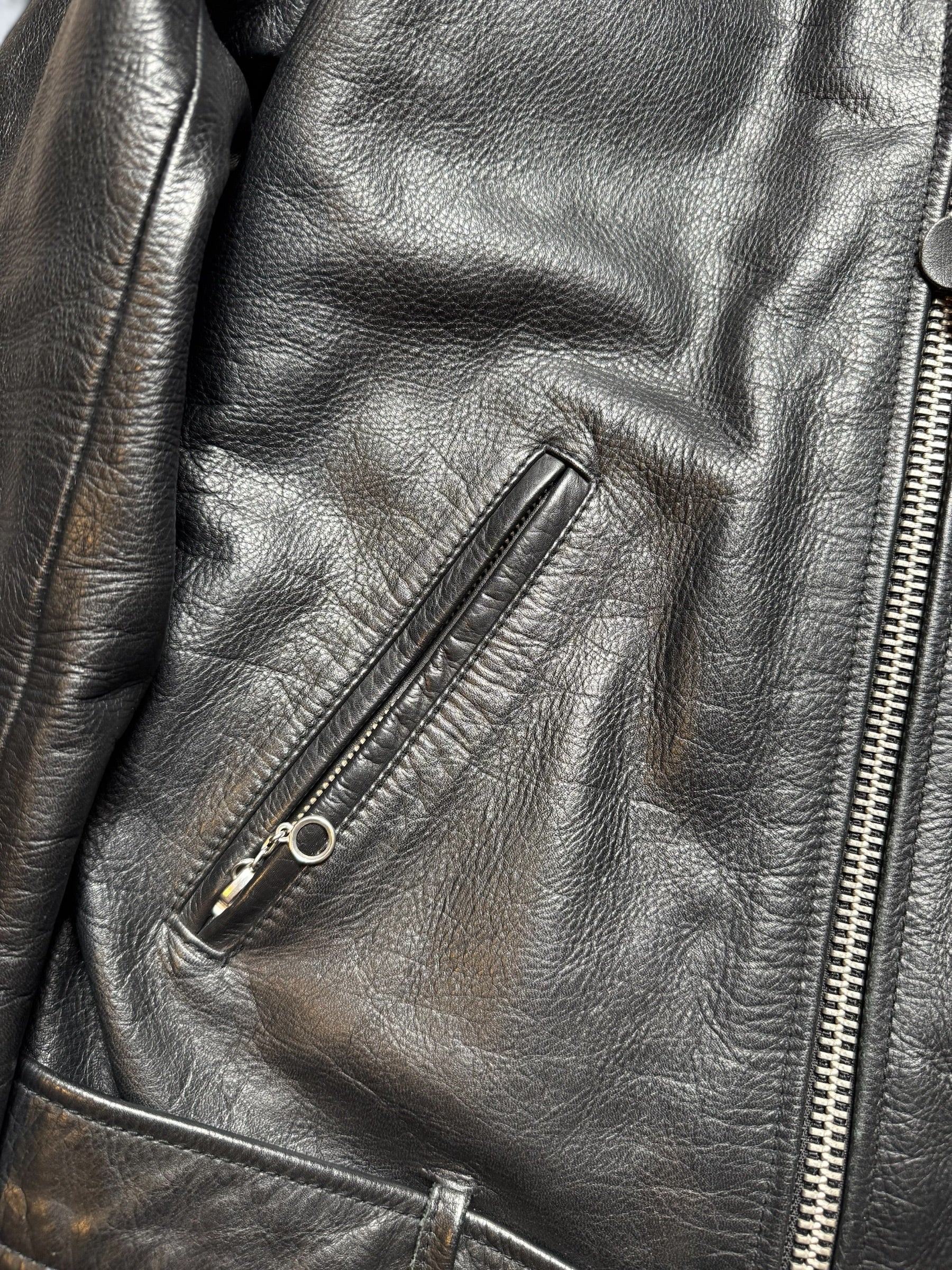 Jacket cuir cowhide biker/motorcycle Perfecto Schott Bros. Japan exclusive 7164 made in USA black 00's - 40 (M/L)
