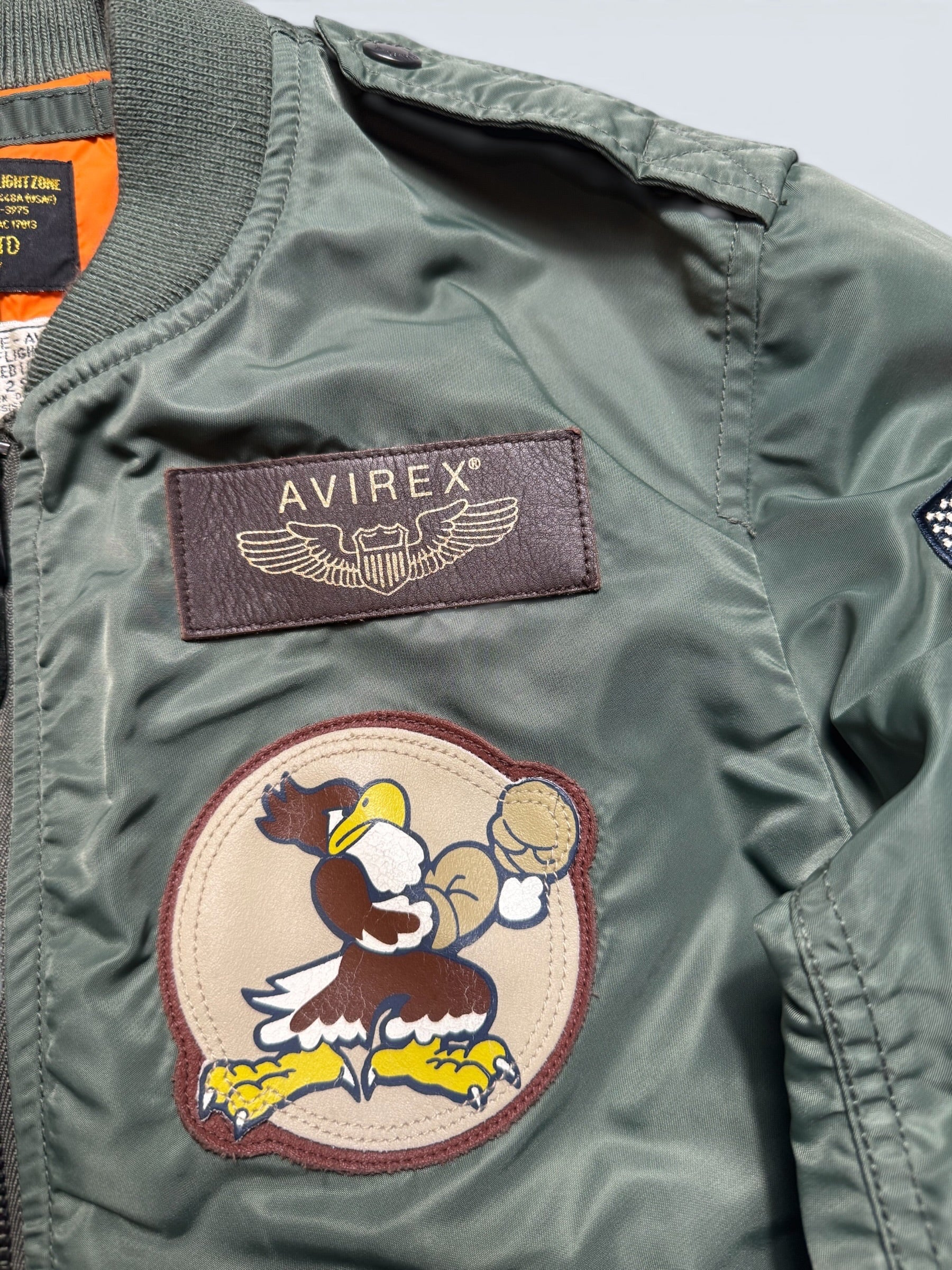 Jacket bomber flight L-2b Avirex LTD 334th FS usaf full patch kaki vintage 00’s - M
