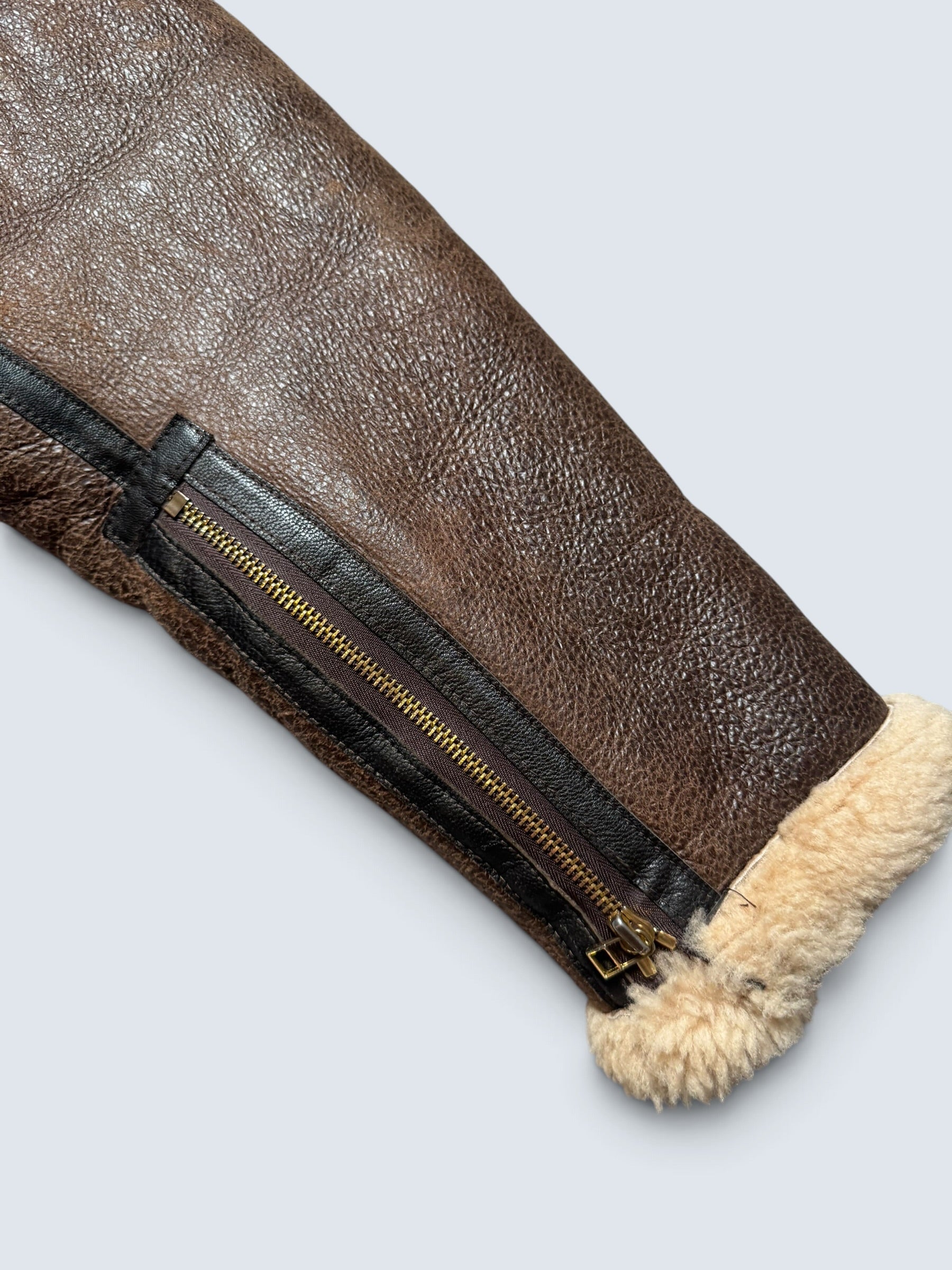 Jacket cuir flight shearling Irvin Cockpit made in USA RAF brown vintage 00’s - 40 (M/L)