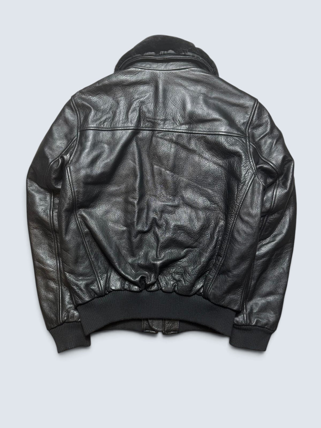 Jacket cuir bomber flight pilot Redskins A-2 full patch black vintage 00’s - M
