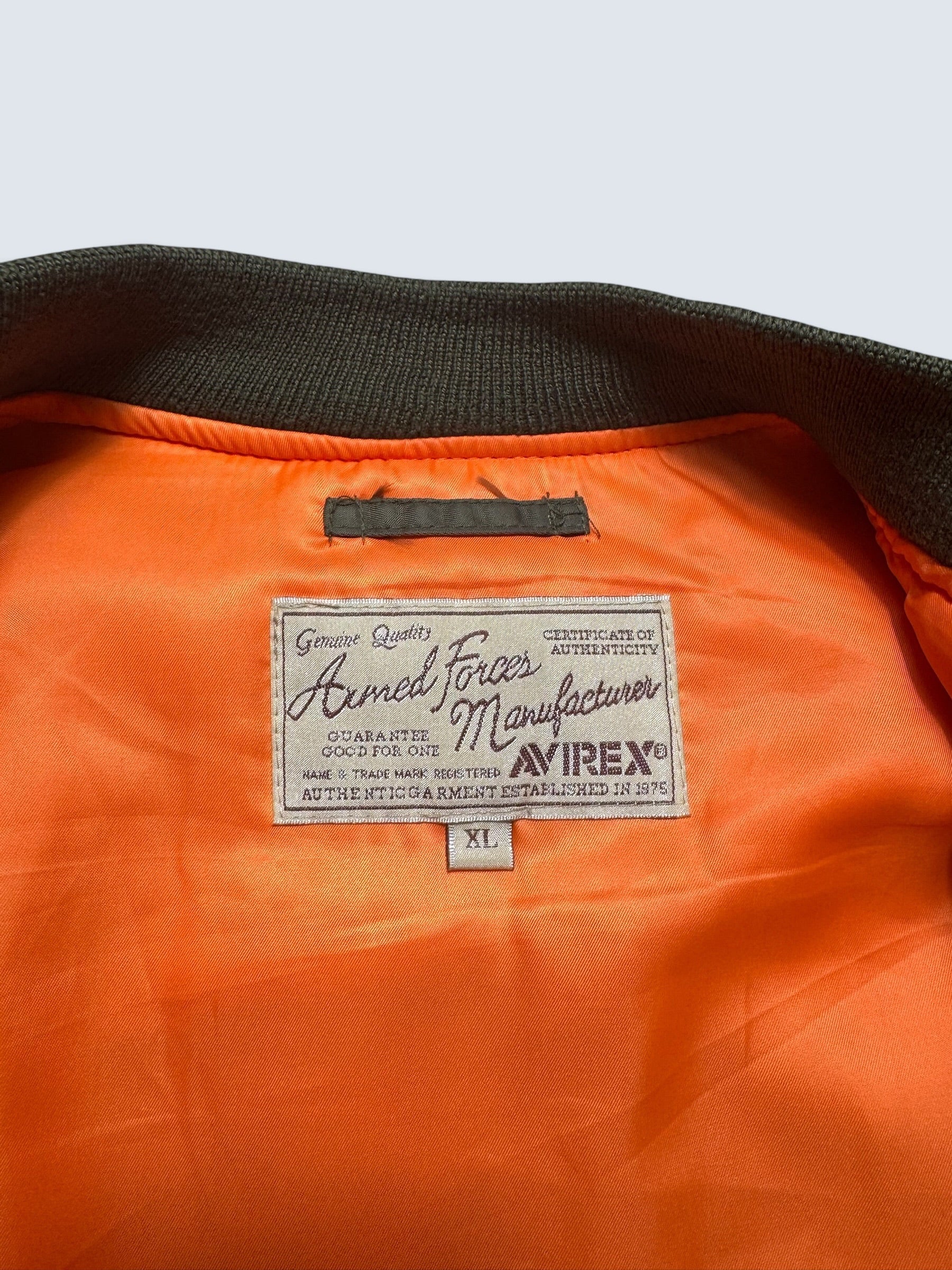 Jacket bomber flight Ma-1 Avirex Japan exclusive flying tigers kaki vintage 00’s - M/L