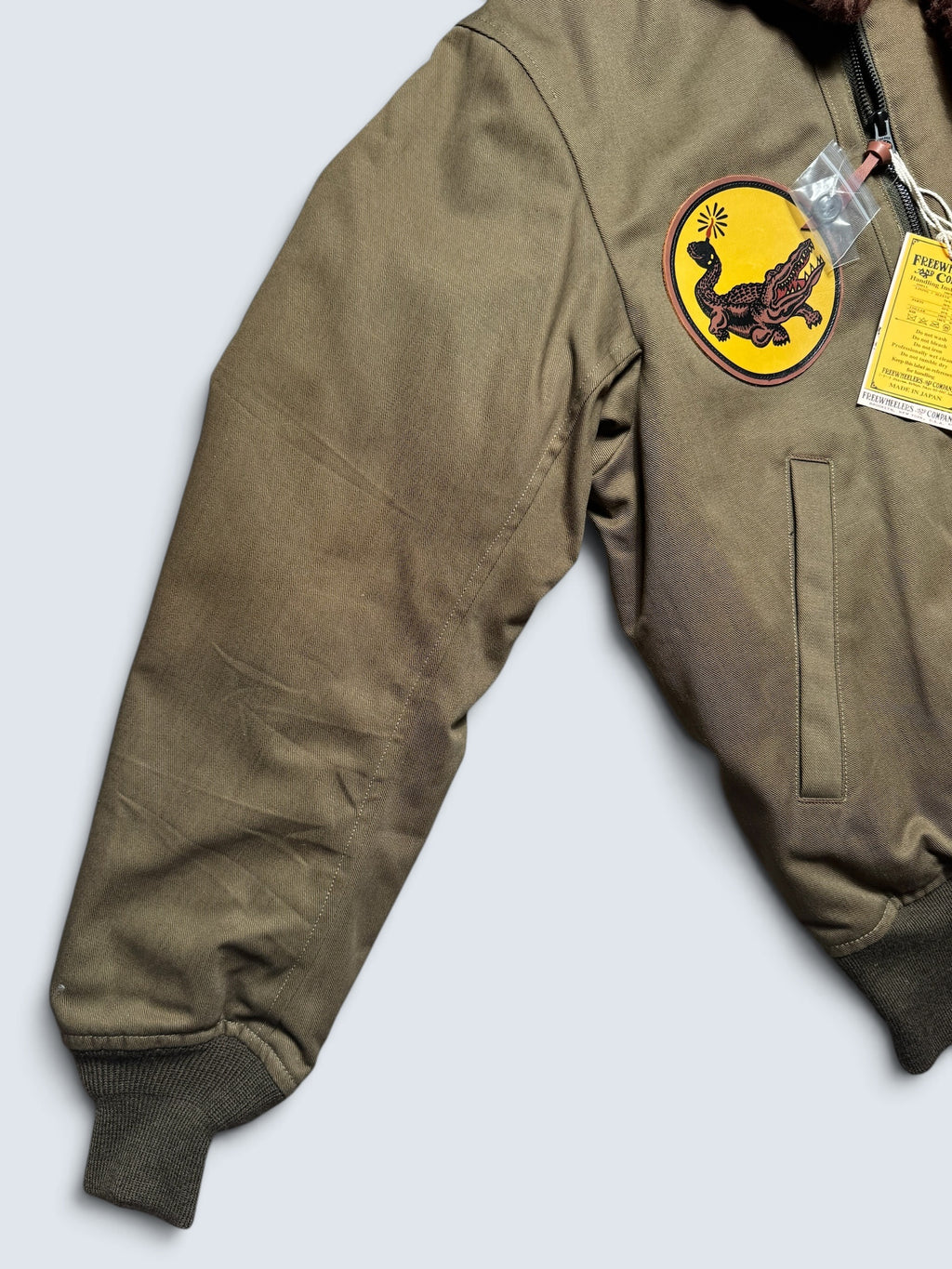 Jacket cotton Twill flight B-15B Freewheelers Japan nose art olive drab 2017’s - 44 (XL)