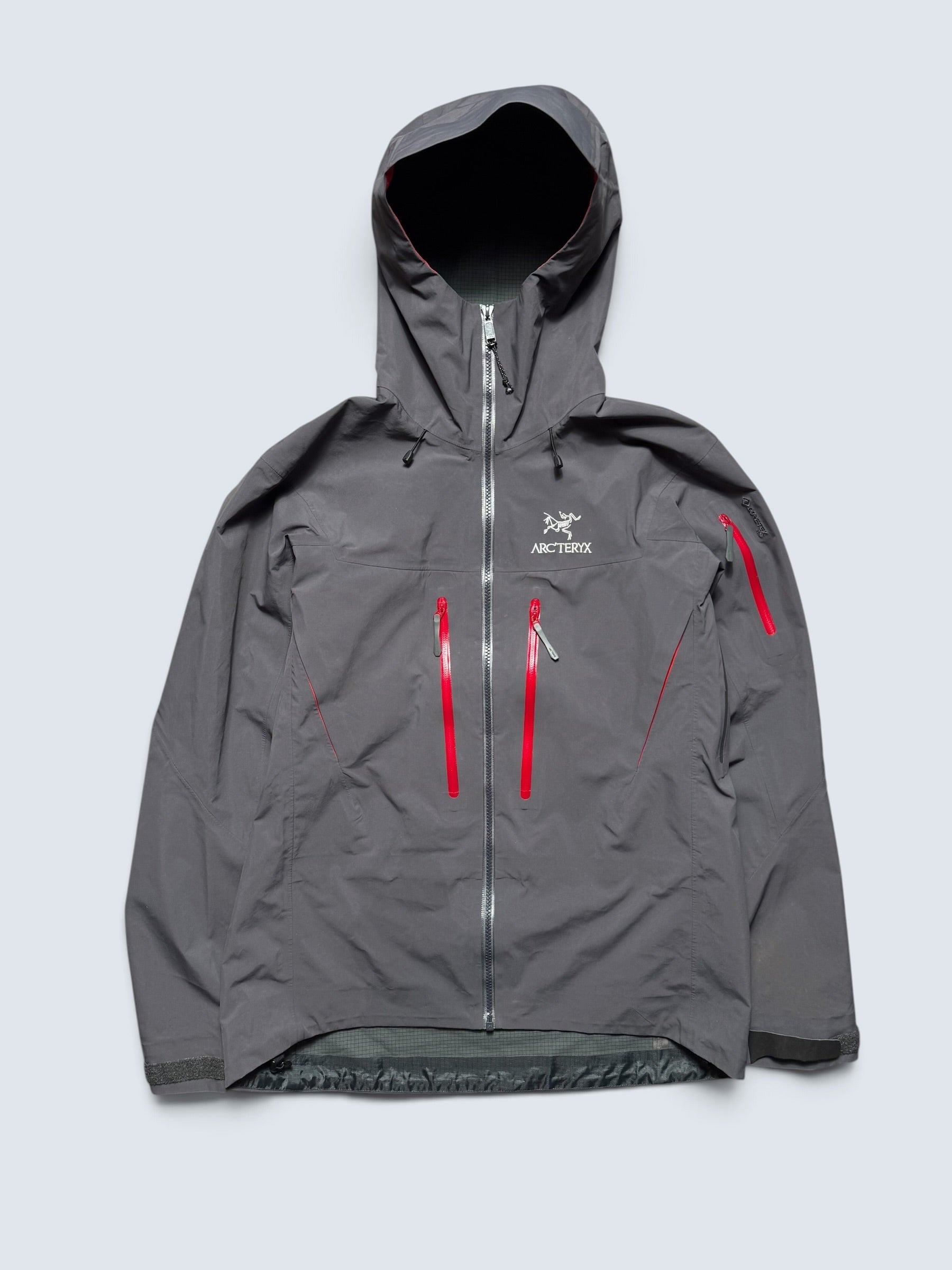 Jacket imperméable Goretex Arc'teryx Alpha SV grey & red vintage - M