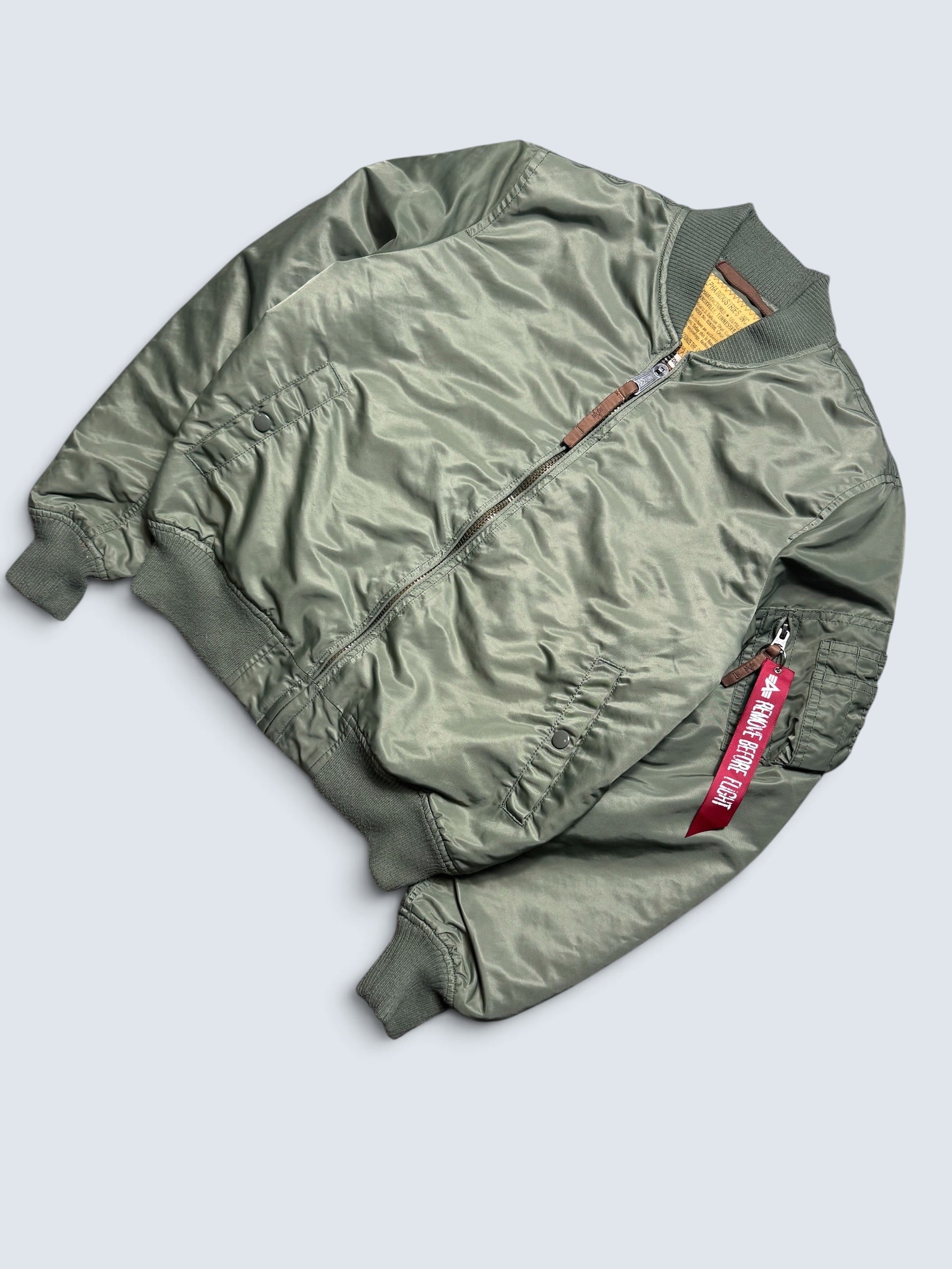 Jacket nylon bomber flight Ma-1 Alpha Industries usaf sage green - M