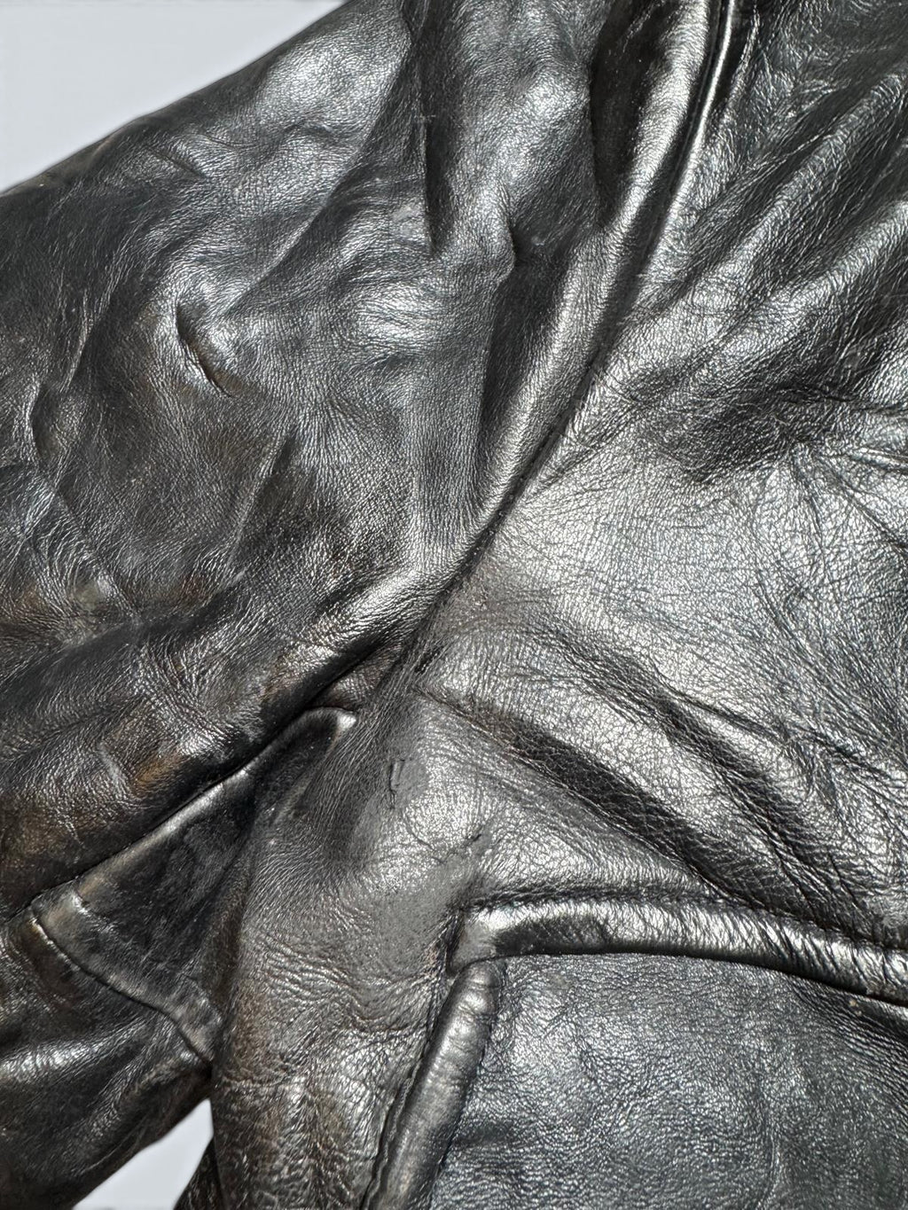 Jacket cuir cowhide flight bomber Cooper made in USA black 70’s - 40 (M)