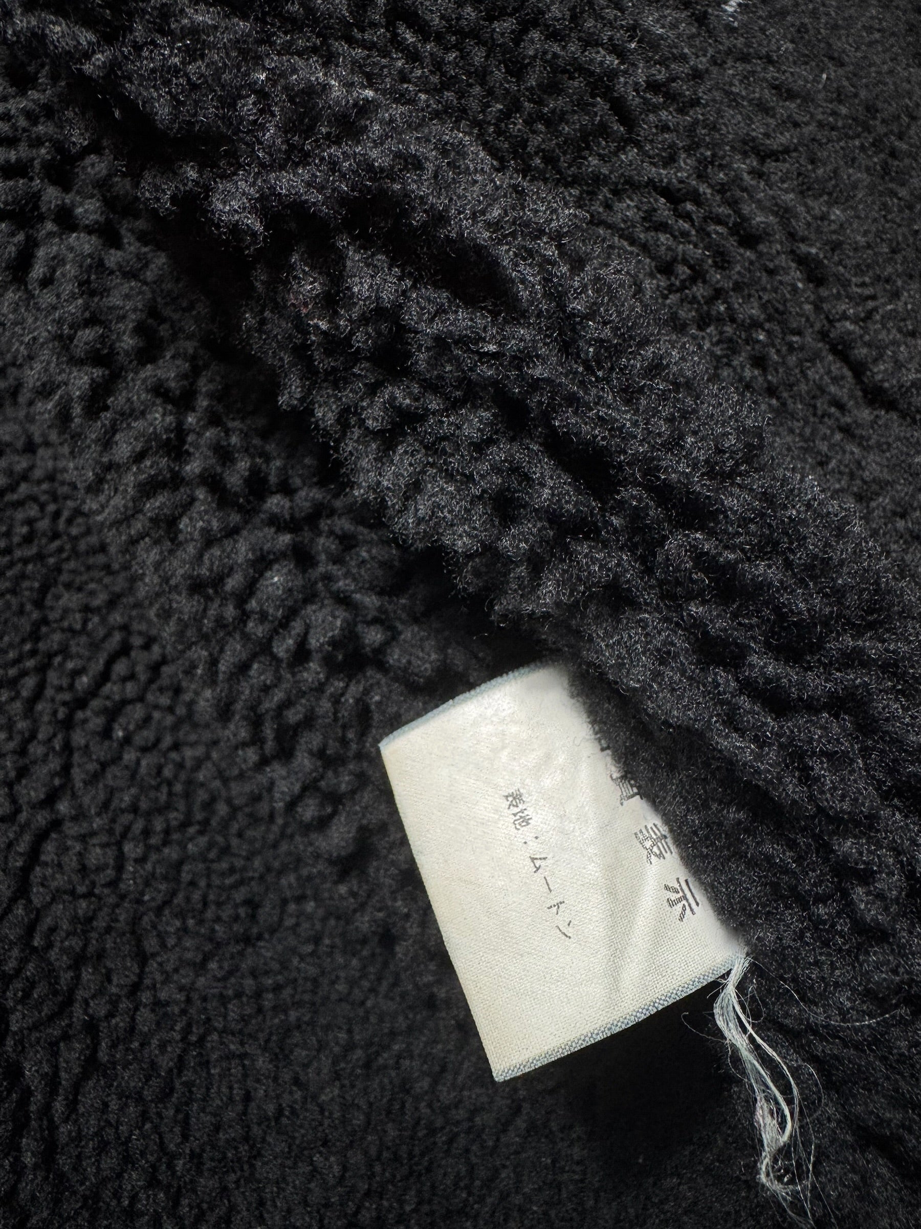 Jacket cuir flight shearling B-3 High Speed Flight Japan usaf black vintage 90’s - L
