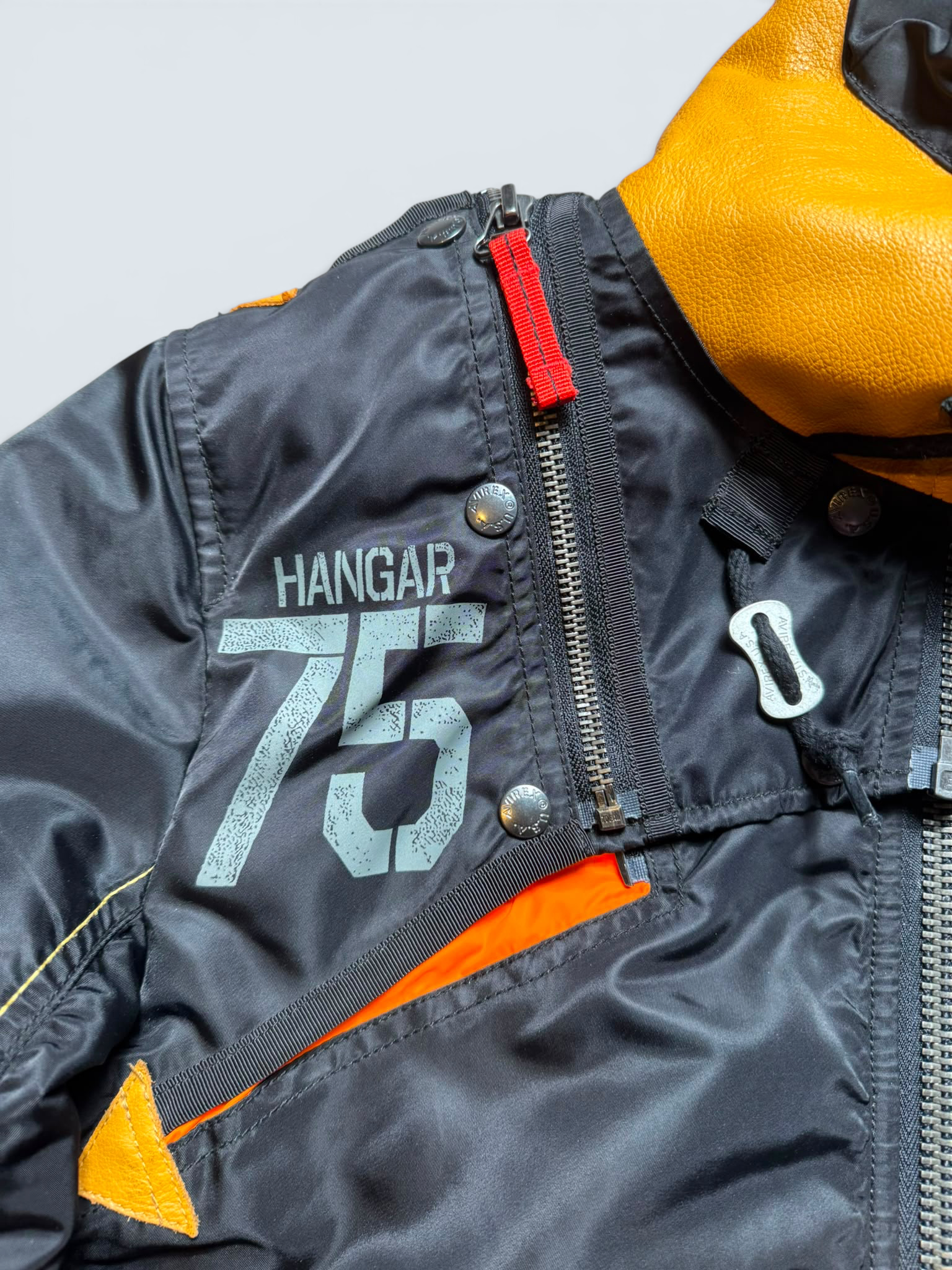 Jacket fly usaf intermediate ma-1 technical zip Hangar 75 Avirex Itd Japan exclusive black - M/L