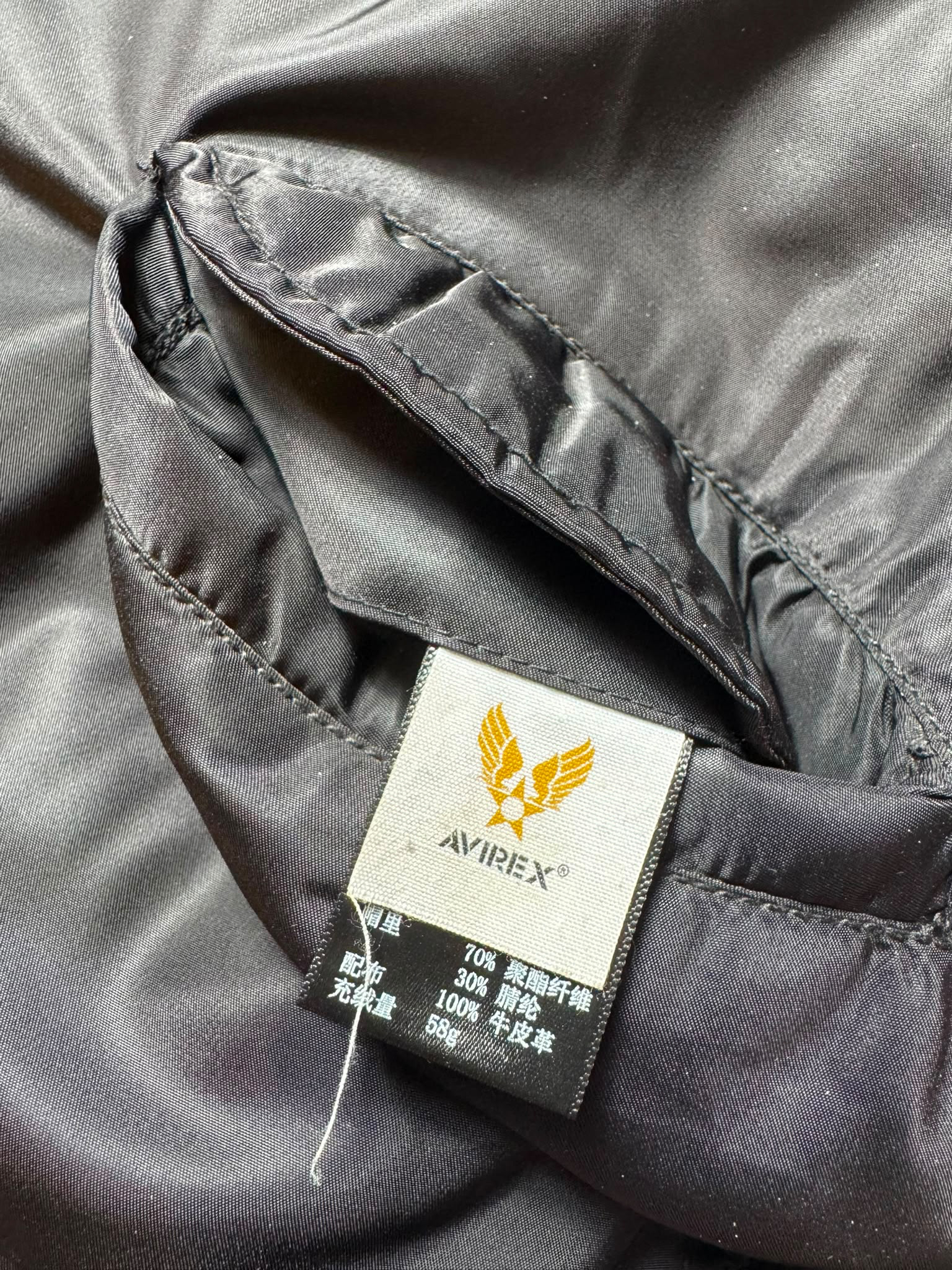 Jacket fly usaf intermediate ma-1 technical zip Hangar 75 Avirex Itd Japan exclusive black - M/L
