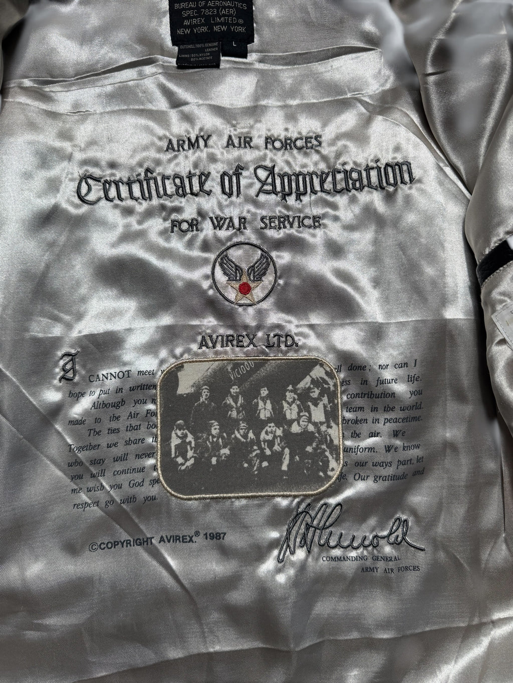 Jacket unisexe cuir cowhide flight G-1 Avirex LTD Top Gun usn full patch black 1998 - M