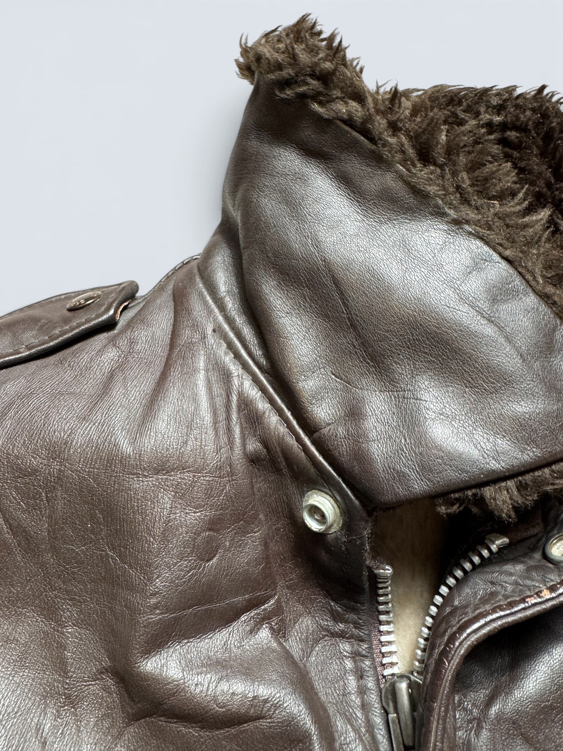 Jacket cuir cowhide flight bomber Schott NYC 674MS made in USA black 70’s - 40 (M)