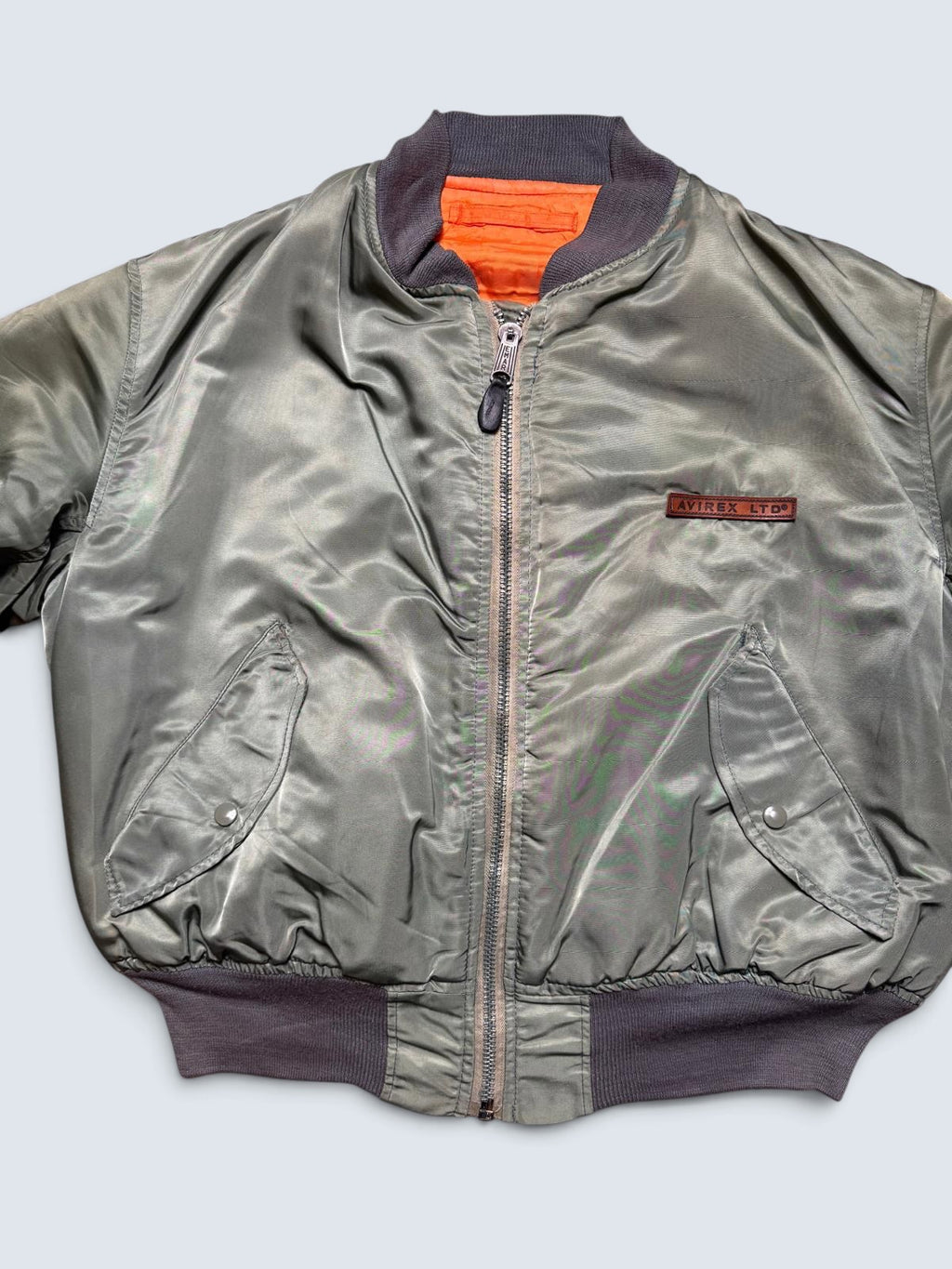 Jacket nylon bomber Ma-1 Avirex LTD made in USA usaf sage green 80’s - XL