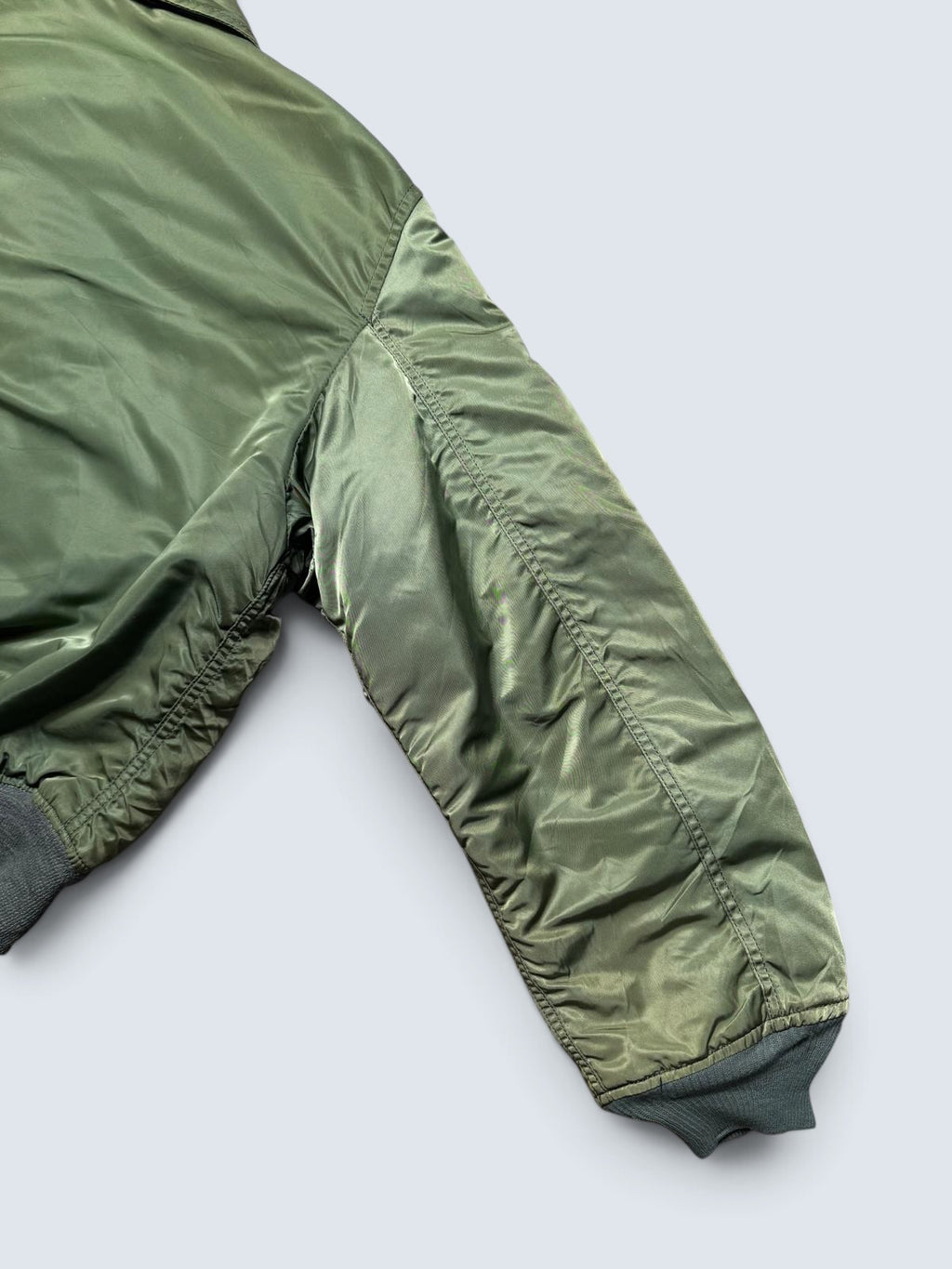Jacket nylon flight CWU-45/P Alpha Industries made in USA usaf patch sage green 90’s - XL