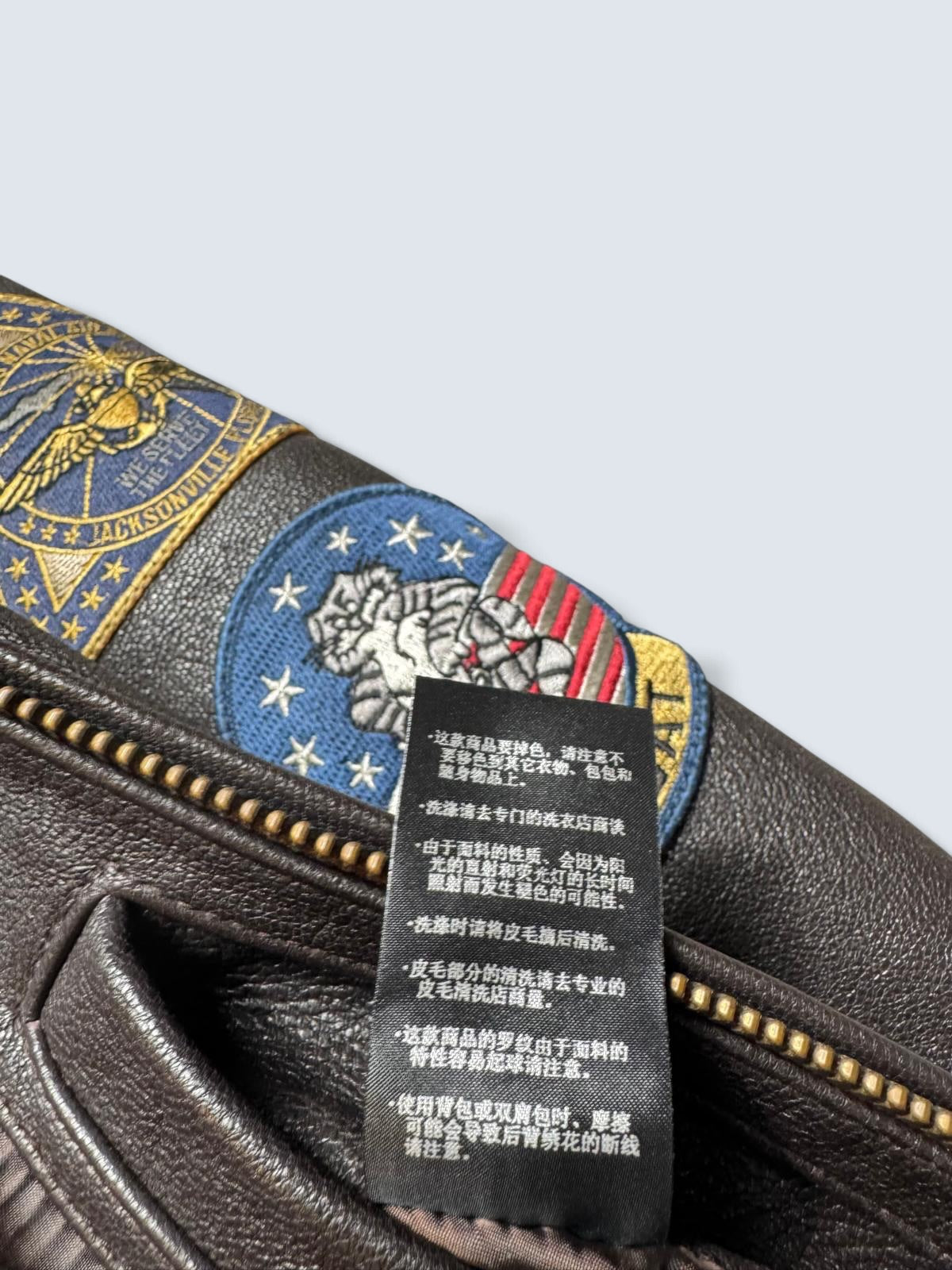 Jacket/veste cuir cowhide flight G-1 Avirex LTD Japan exclusive Top Gun usn full patch black - 44 (XL)
