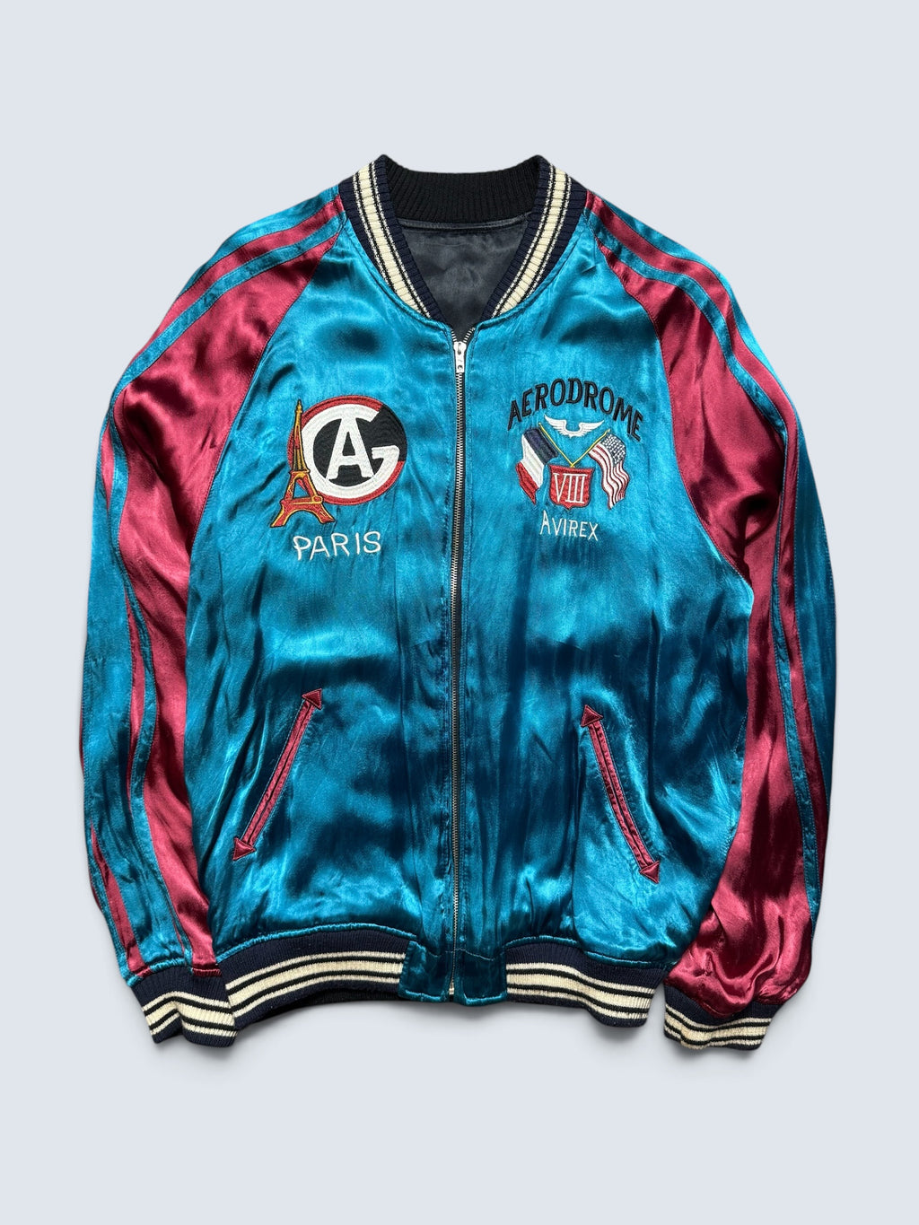 Jacket reversible Sukajan souvenir Avirex LTD embroidery Japan exclusive vintage 00's - XL