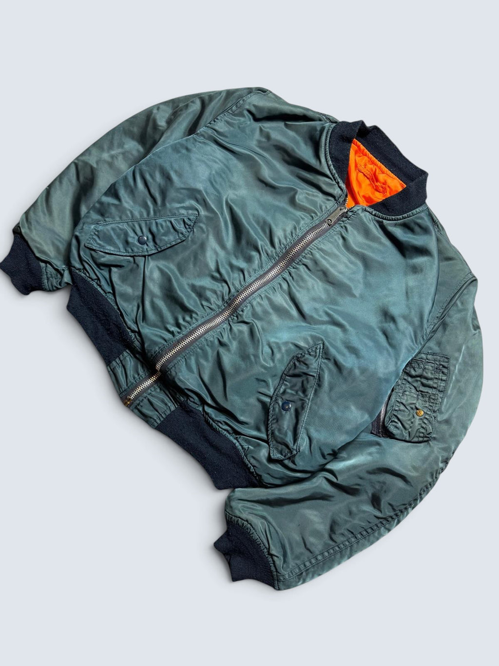 Jacket nylon bomber Ma-1 Alpha Industries made in USA navy original 1990’s - XL
