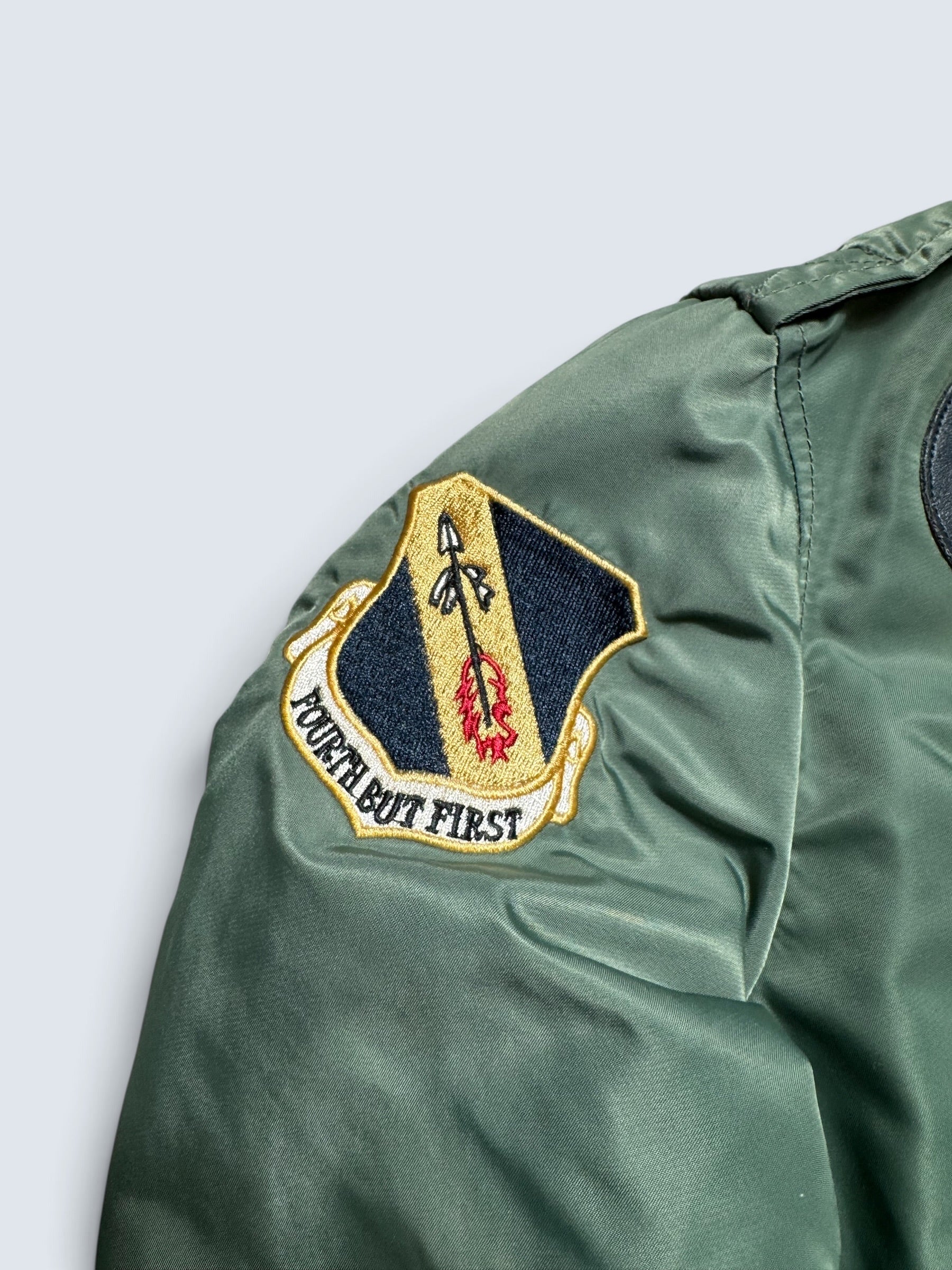Jacket bomber flight L-2b Avirex LTD 334th FS usaf full patch kaki vintage 00’s - M