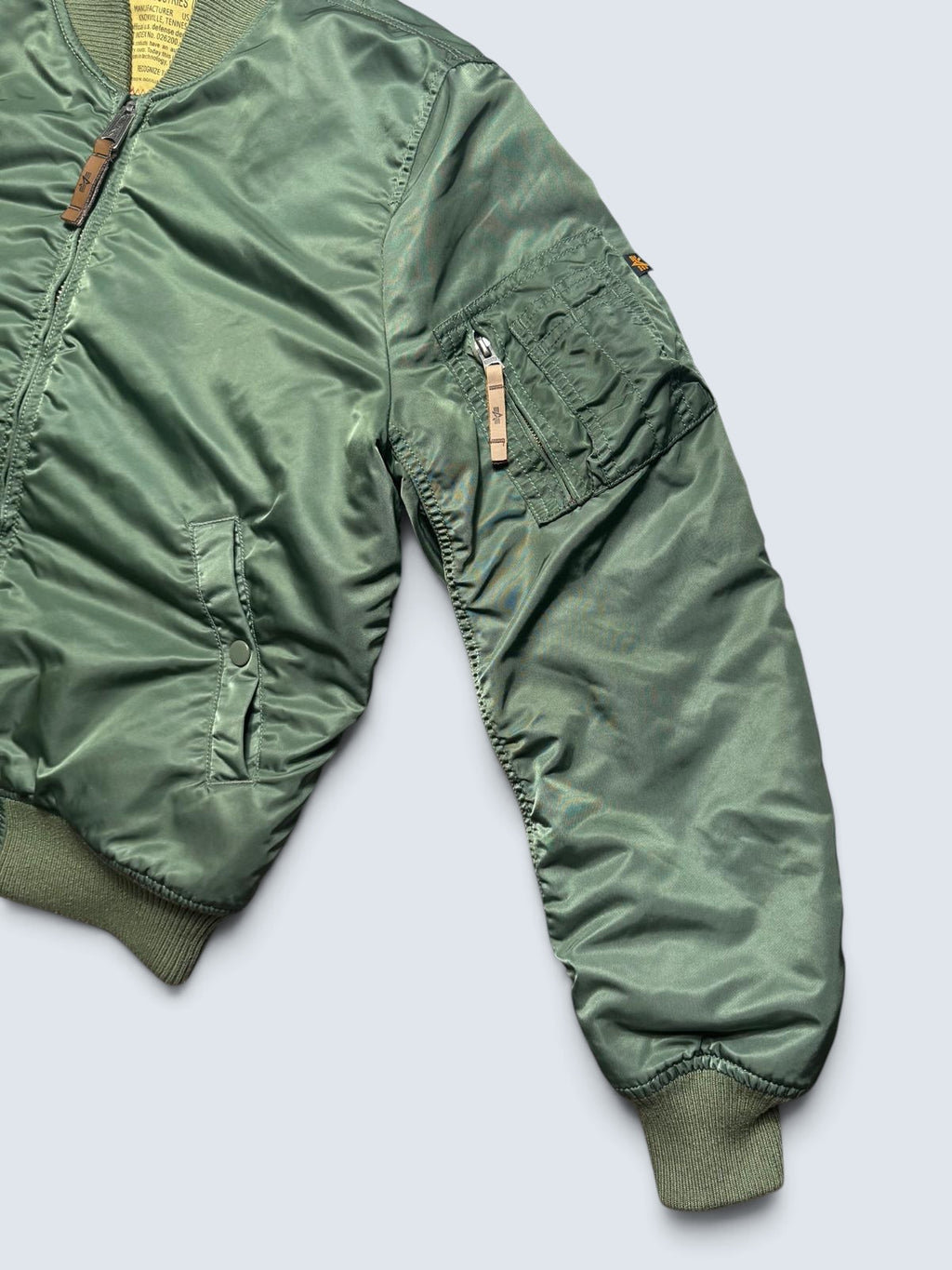 Jacket nylon bomber flight Ma-1 Alpha Industries usaf sage green - M
