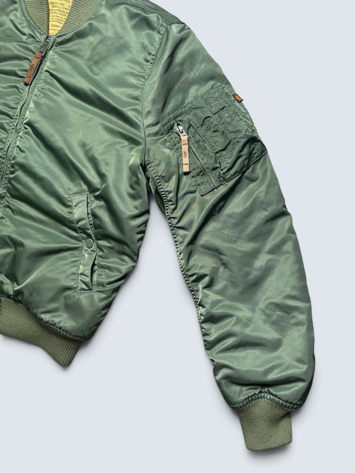 Jacket nylon bomber flight Ma-1 Alpha Industries usaf sage green - M