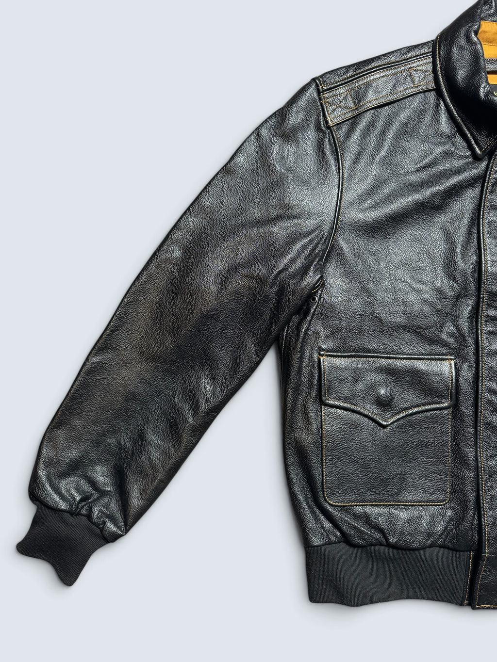 Jacket cuir bomber flight A-2 Willis & Geiger usaf black 00's - L