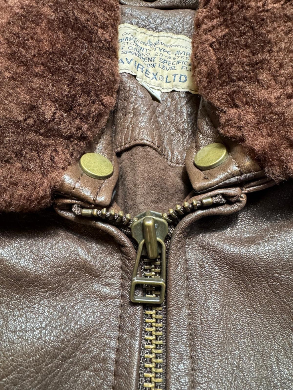 Jacket cuir cowhide flight G-1/A-2 hybrid Avirex Japan exclusive brown 00’s - S/M