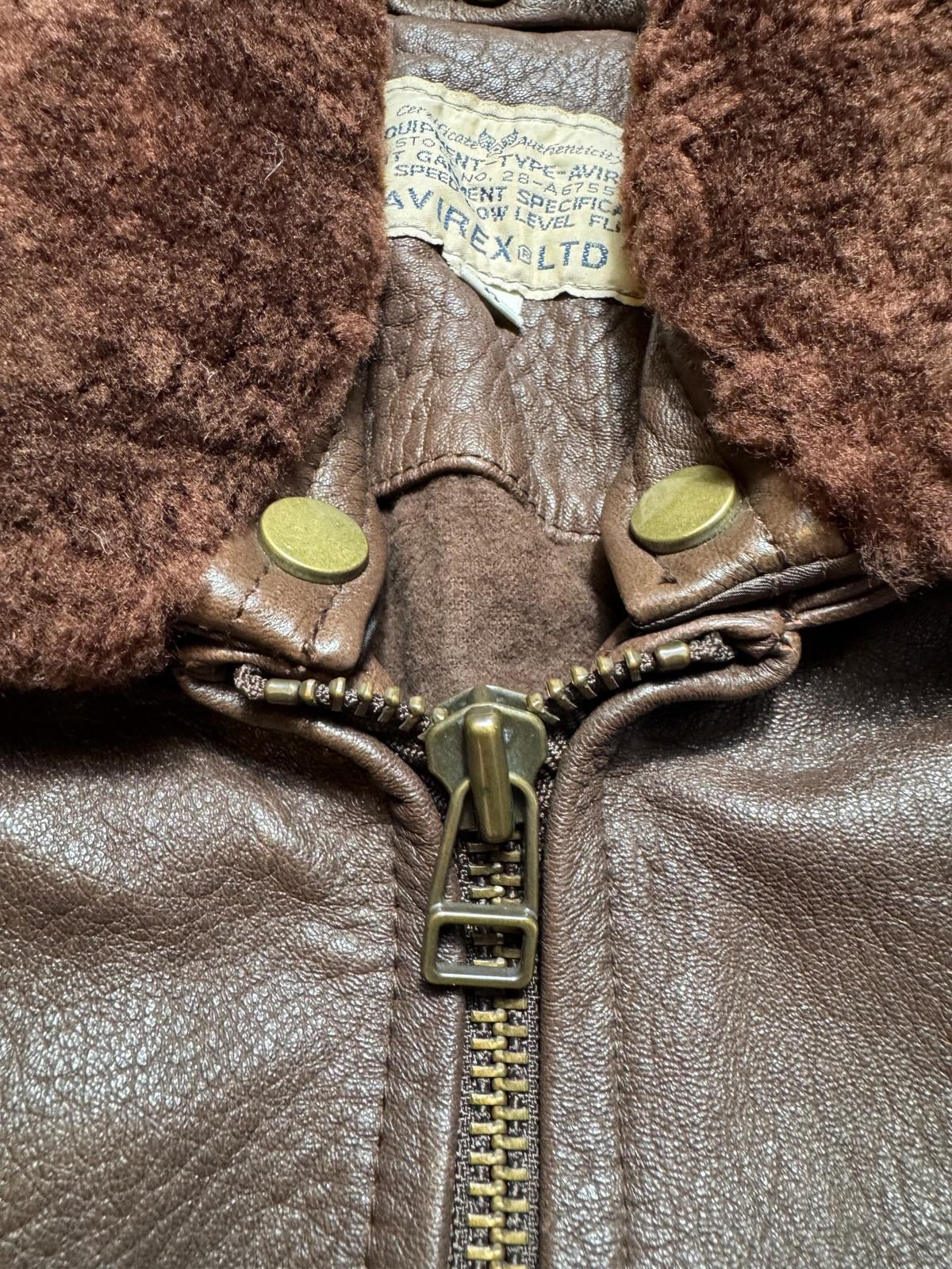 Jacket cuir cowhide flight G-1/A-2 hybrid Avirex Japan exclusive brown 00’s - S/M