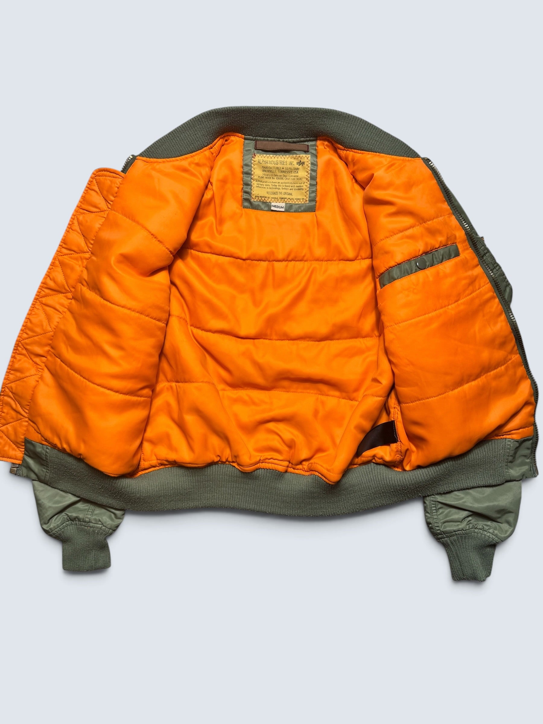 Jacket nylon bomber flight Ma-1 Alpha Industries usaf sage green - M