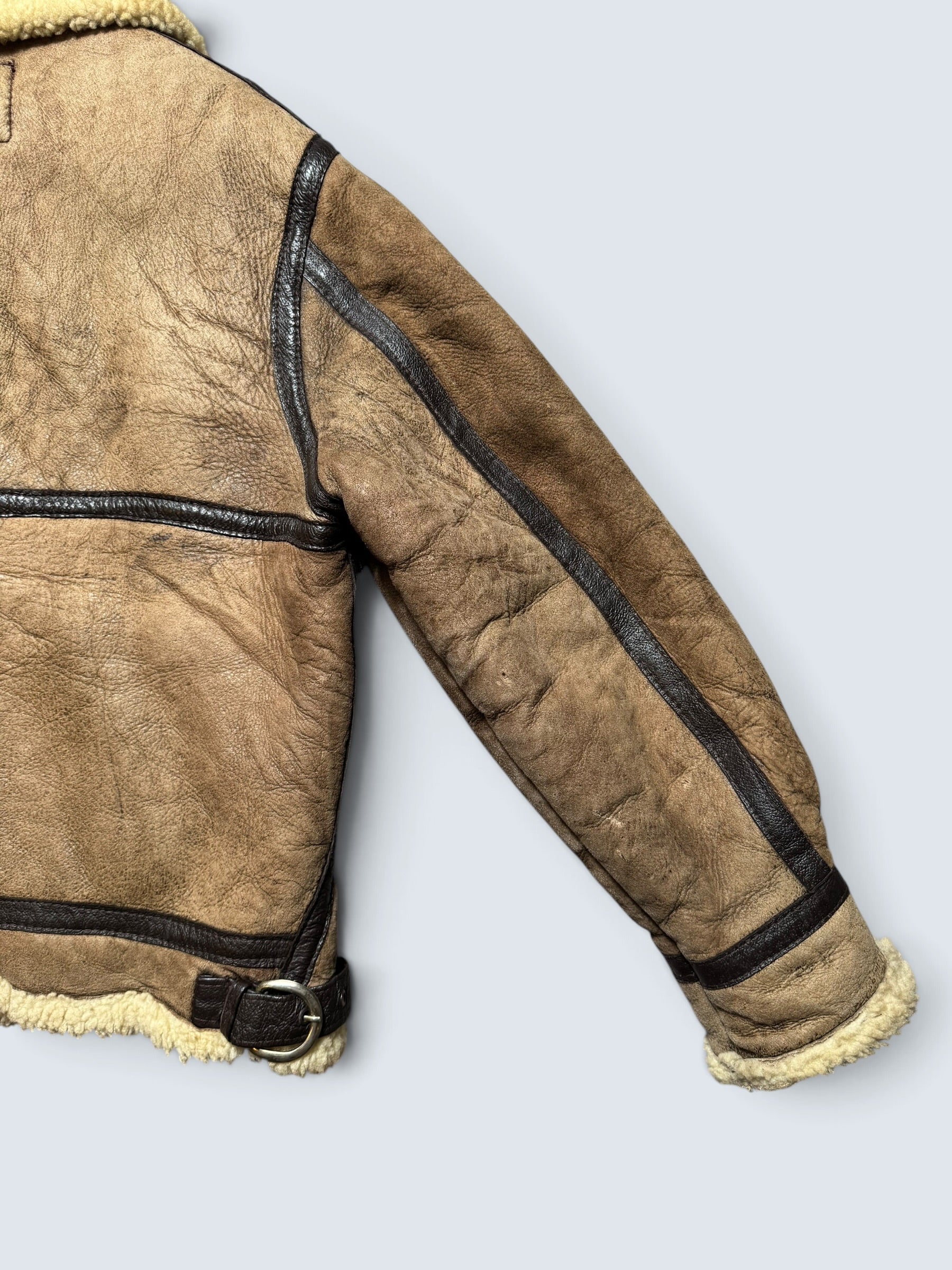 Jacket cuir flight shearling B-3 Schott made in USA usaf brown vintage 80’s - 38 (M)