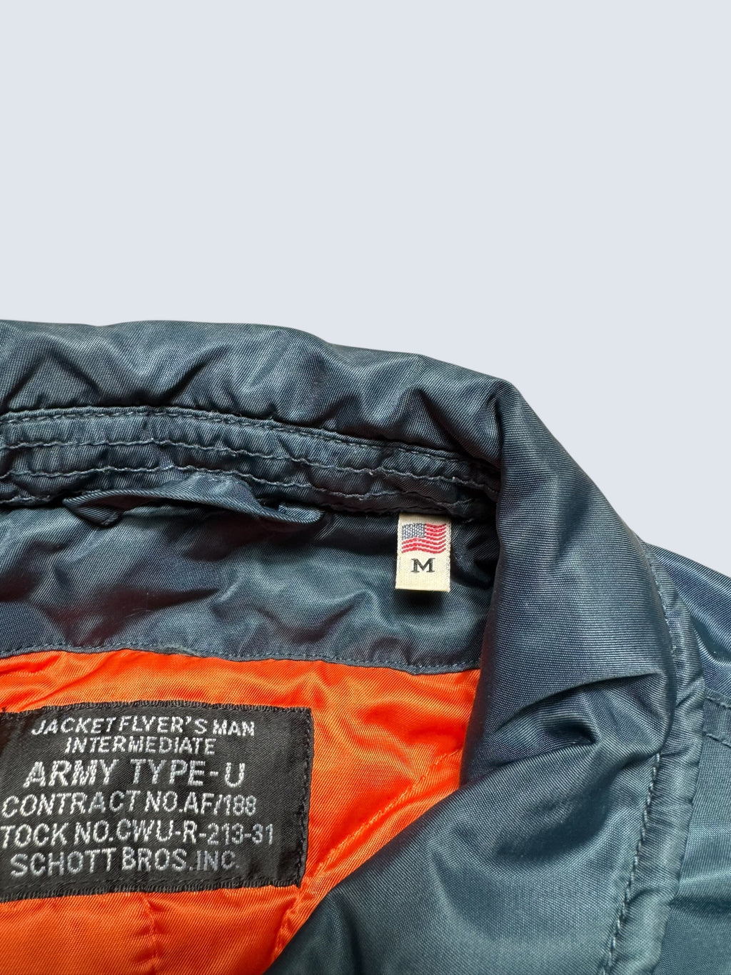 Jackket nylon bomber flight Schott Bros. Inc CWU TYPE-U navy vintage 00's - M