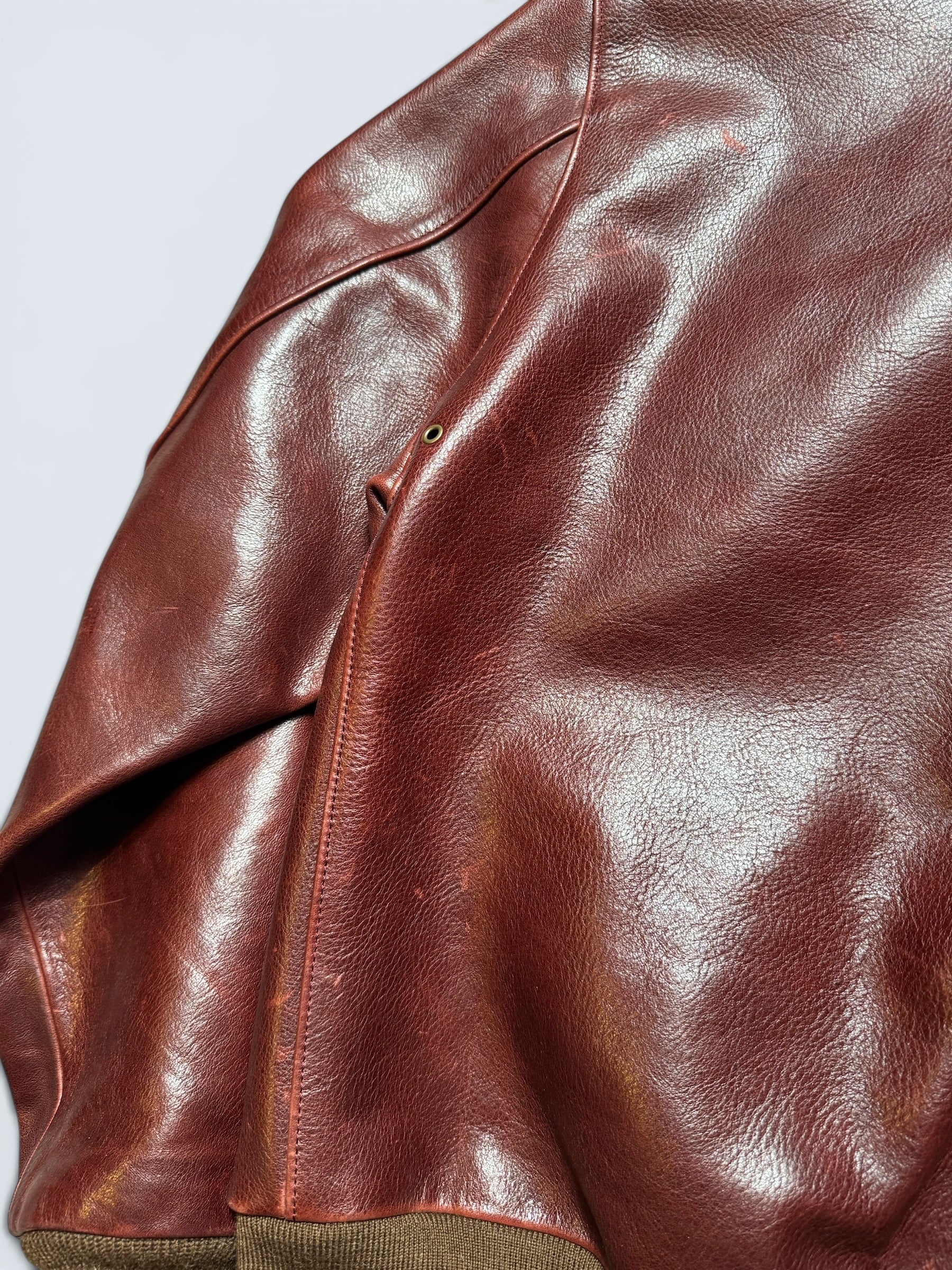 Jacket cuir cowhide bomber flight A-2 Cidu Leathers Clo. patch Catch-22 usaf brown - 40 (S/M)