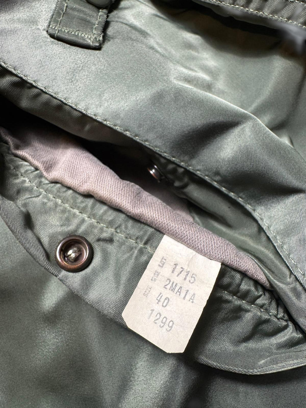 Jacket nylon bomber Ma-1 Golden Fleece made in USA sage green original 1979 - 40 (M)