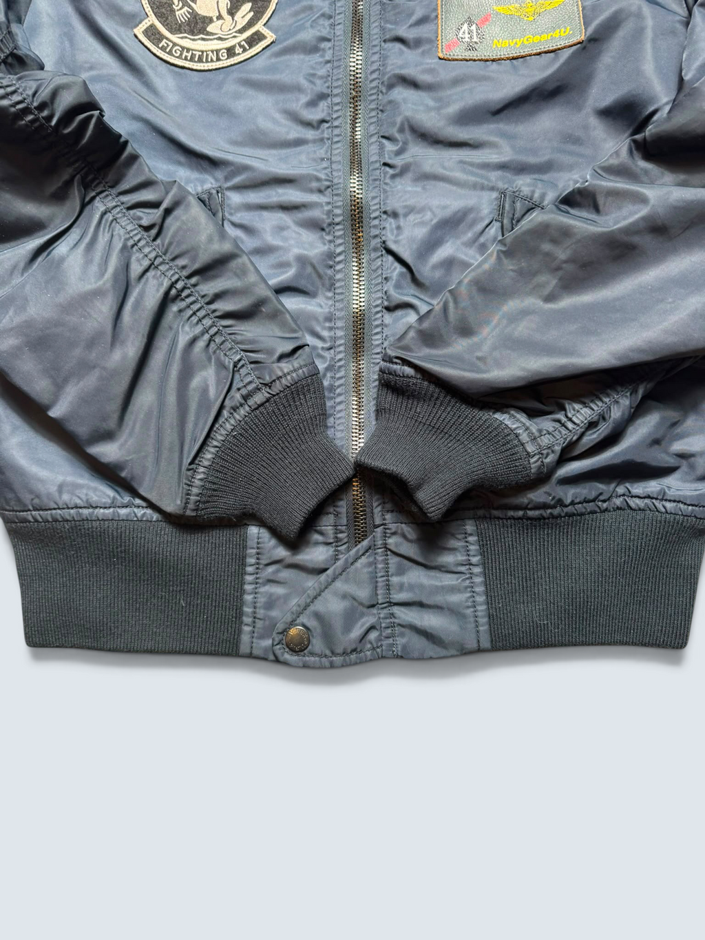 Jacket bomber flight L-2b Avirex ltd Japan exclusive top gun usaf full patch navy 00’s - S/M