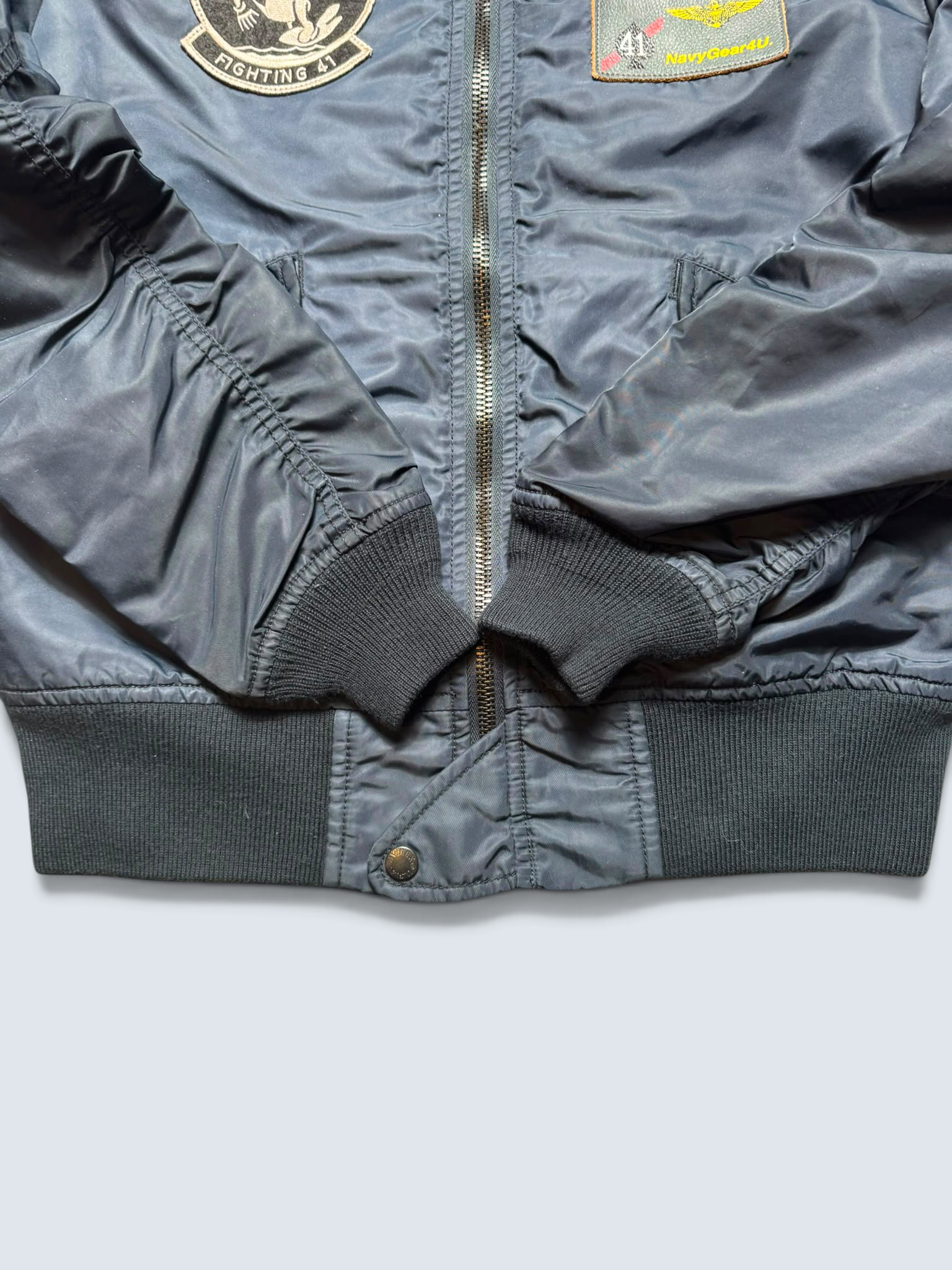 Jacket bomber flight L-2b Avirex ltd Japan exclusive top gun usaf full patch navy 00’s - S/M