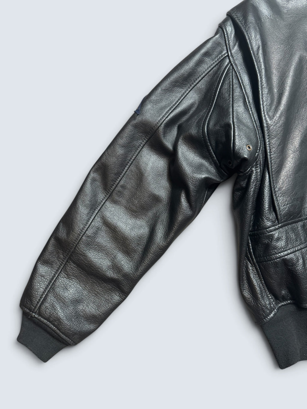 Jacket cuir cowhide flight G-1 Avirex Fly Japan exclusive Top Gun usn full patch black - M/L