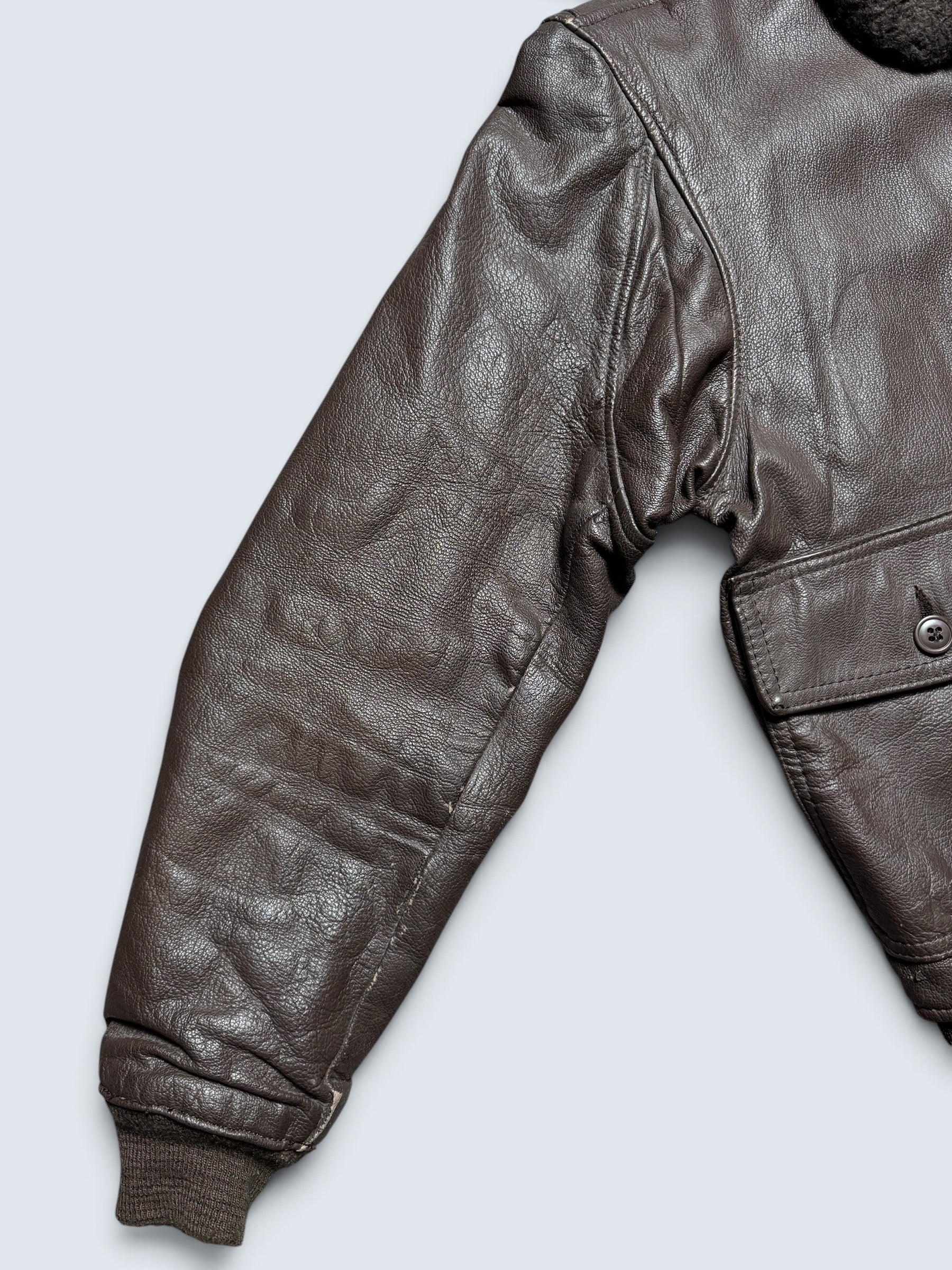 Jacket cuir goatskin flight G-1 original US Navy The Martin Lane 1969 Vietnam Era - 40 (M)