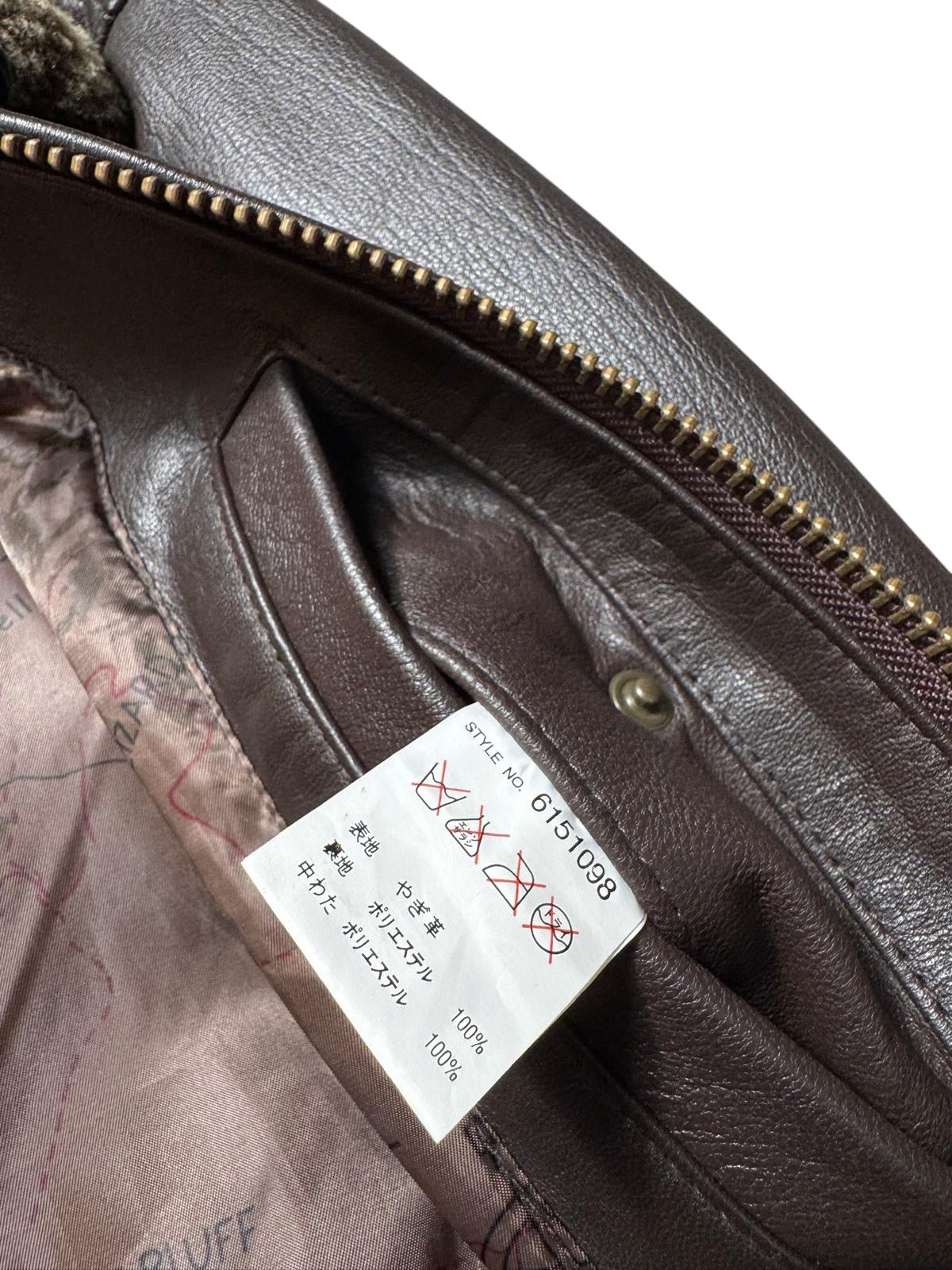 Jacket cuir cowhide flight G-1 Avirex Japan exclusive usn brown 00’s - L