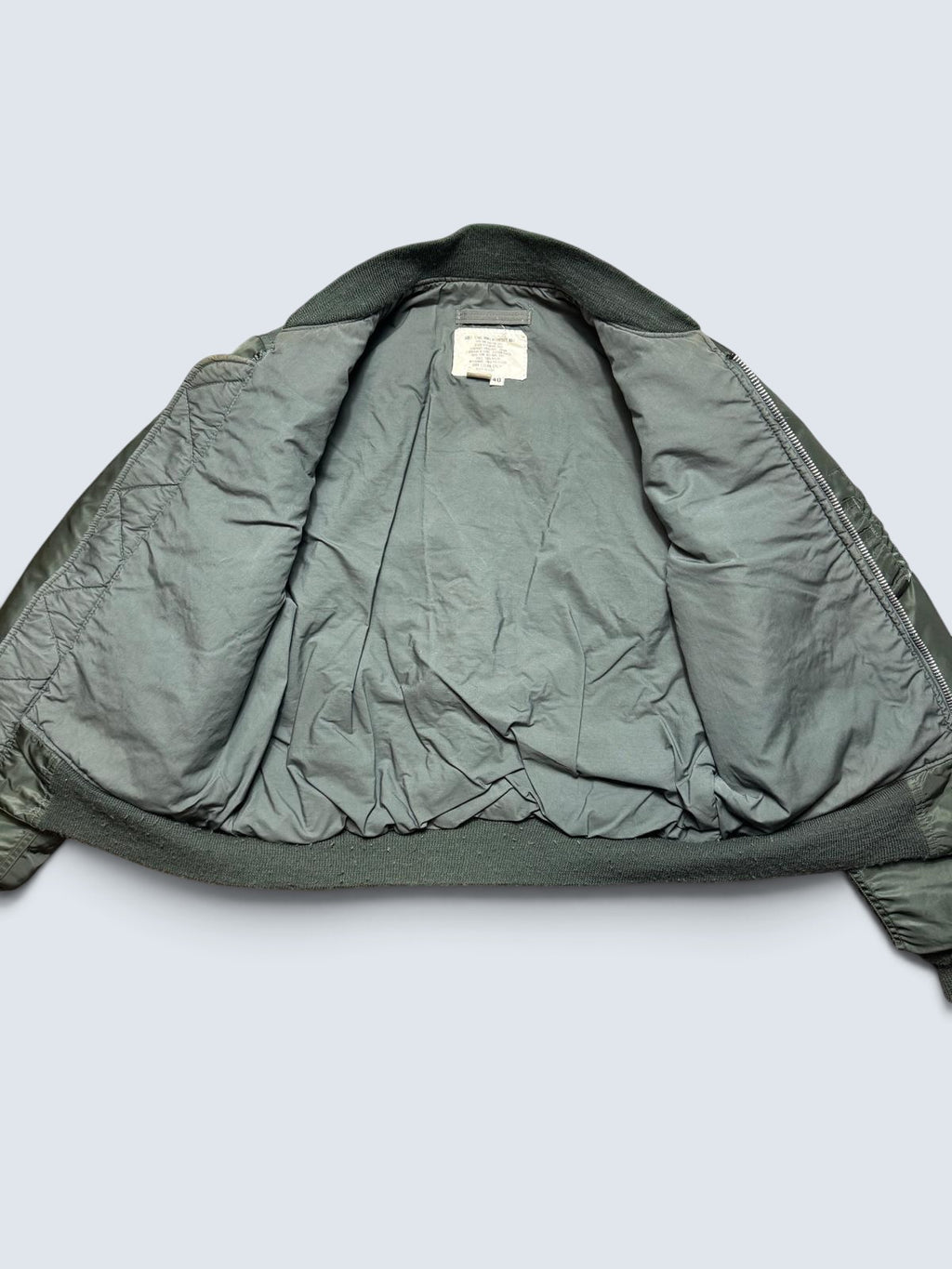 Jacket nylon bomber Ma-1 Golden Fleece made in USA sage green original 1979 - 40 (M)
