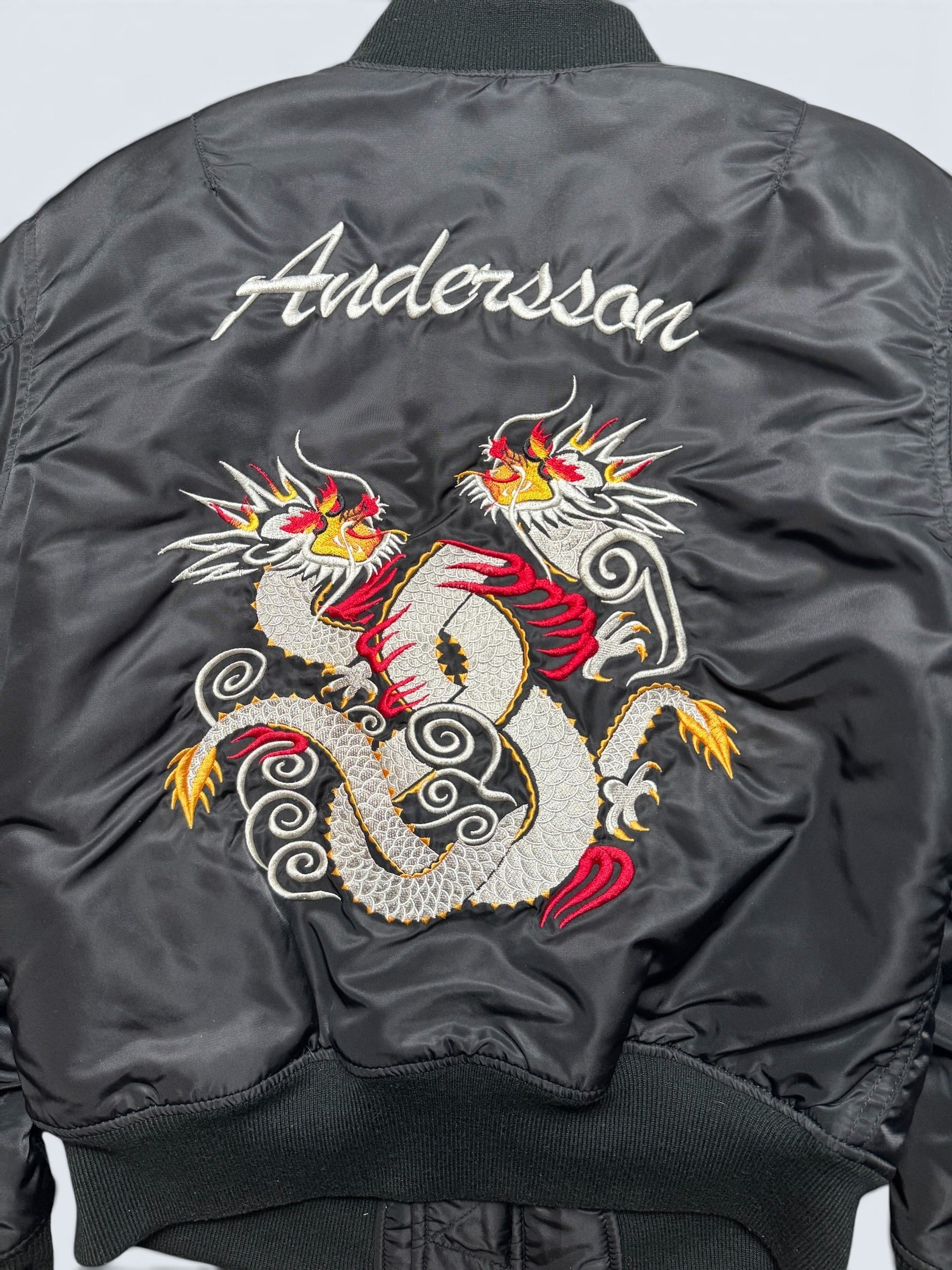 Jacket bomber Ma-1 103rd anniversary Schott NYC x Andersson Bell dragon black FW16 - M