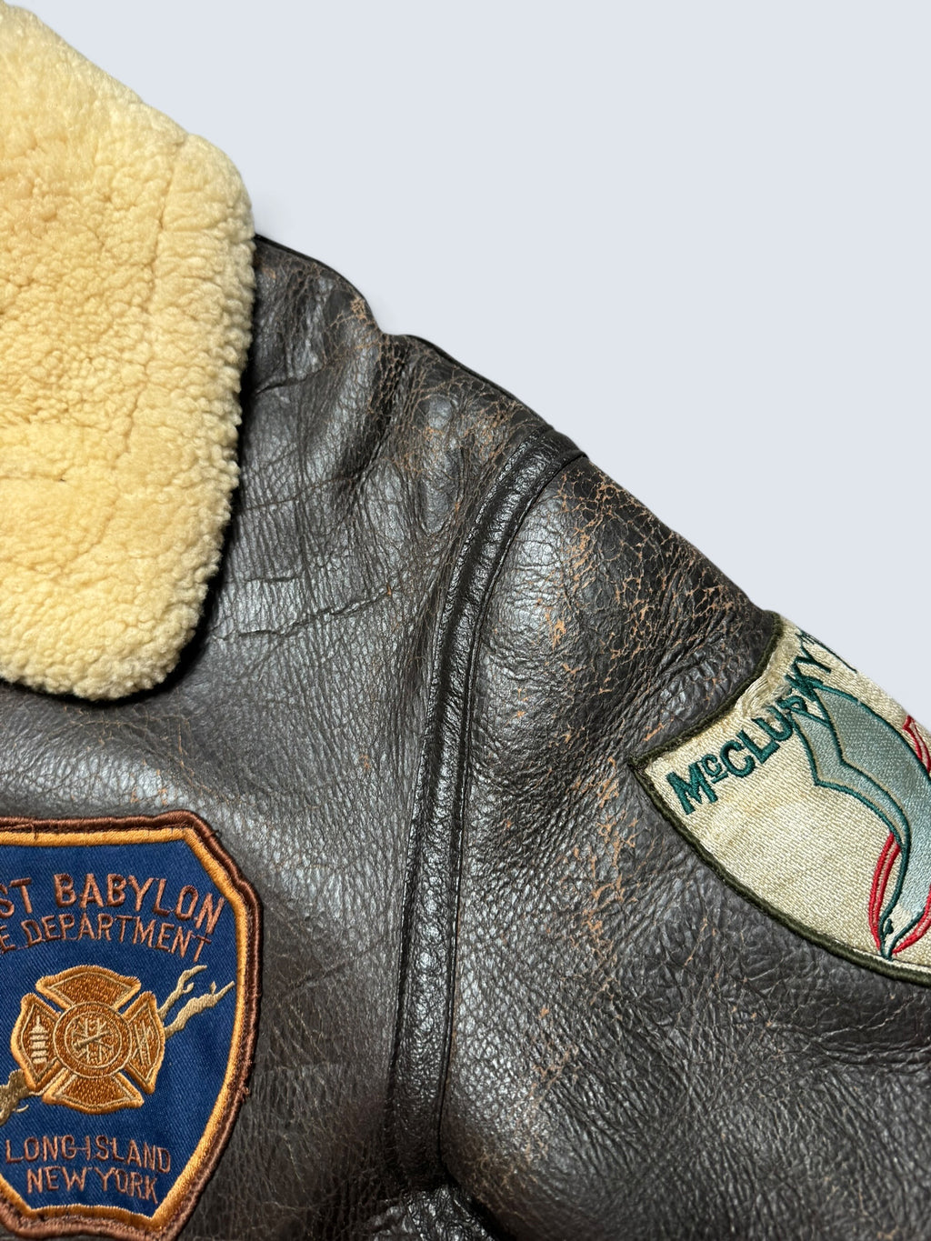 Jacket cuir flight shearling B-3 Avirex made in USA usaf black vintage 80’s - 38 (M/L)