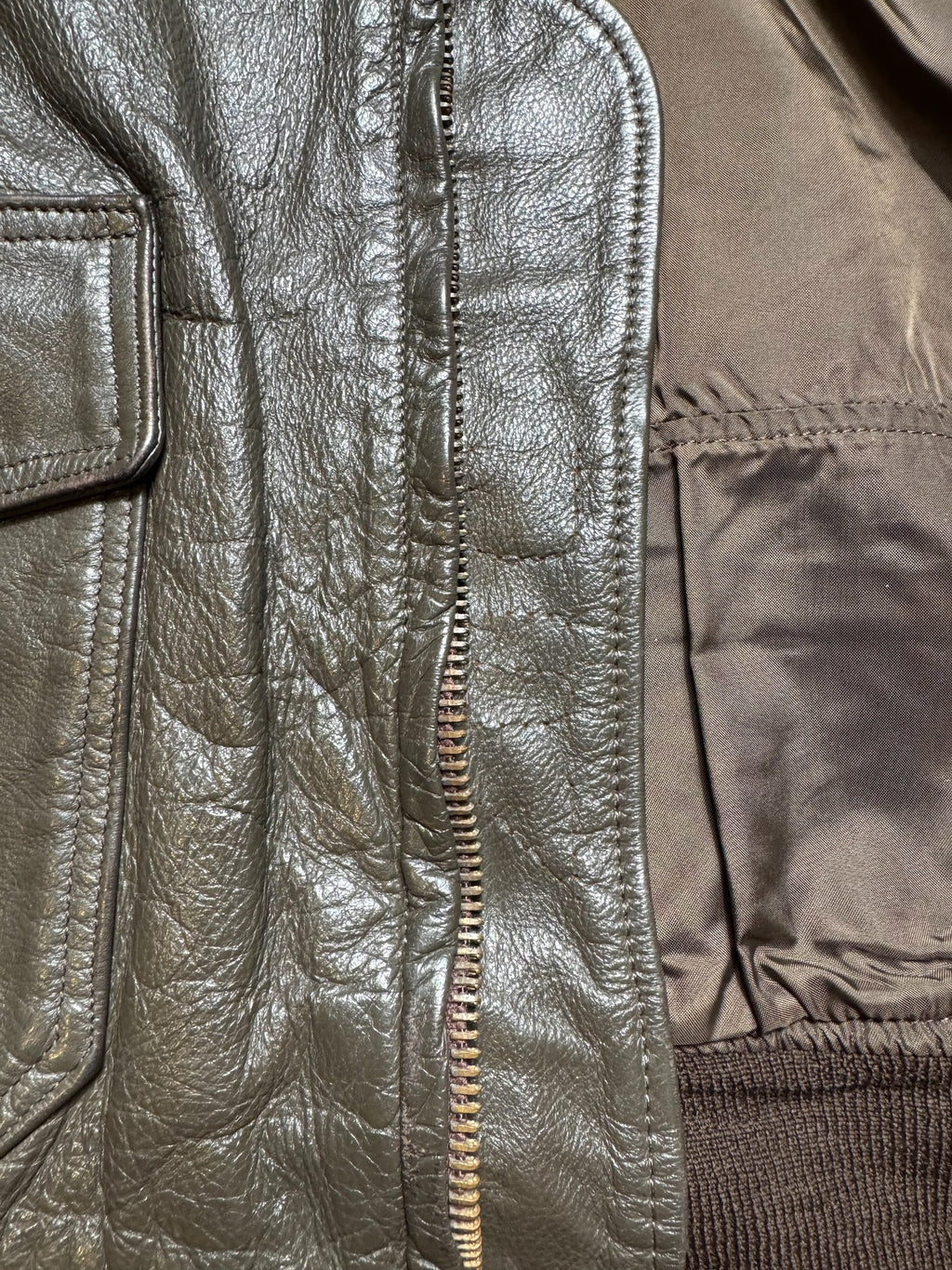 Jacket cuir goatskin flight G-1 original US Navy Ralph Edwards 1984 Cold War Era - 40 (M/L)