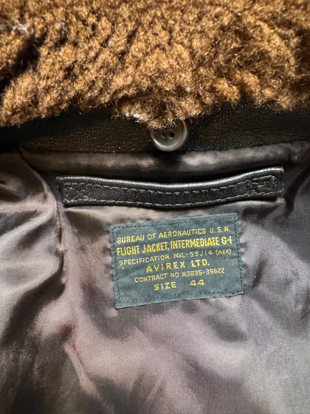 Jacket/veste cuir cowhide flight G-1 Avirex LTD Japan exclusive Top Gun usn full patch black - 44 (XL)