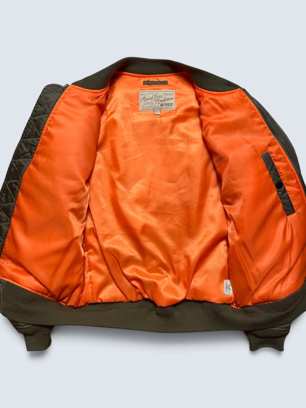 Jacket bomber flight Ma-1 Avirex Japan exclusive flying tigers kaki vintage 00’s - M/L