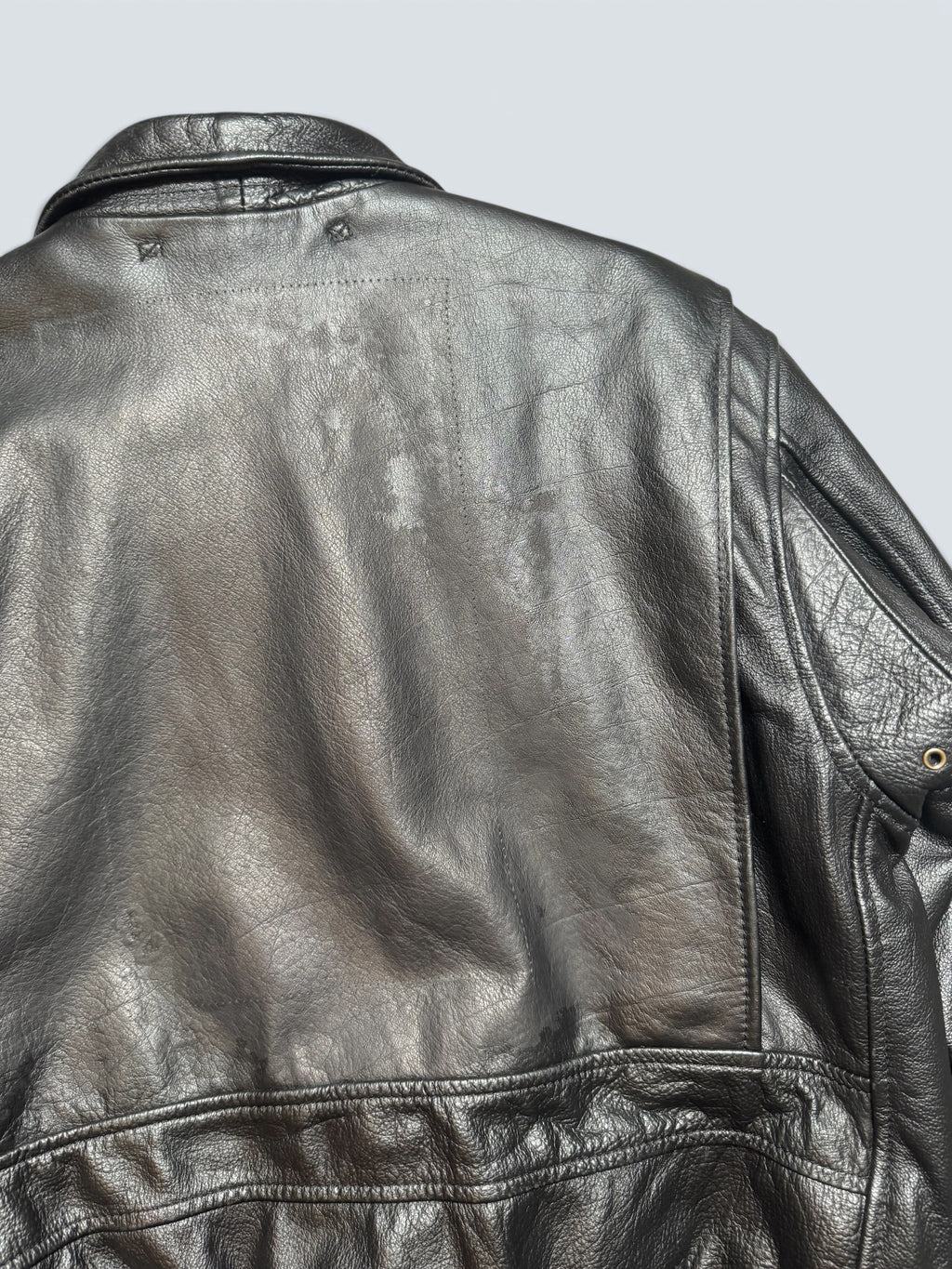 Jacket cuir cowhide flight G-1 Avirex Fly Japan exclusive Top Gun usn full patch black - M/L
