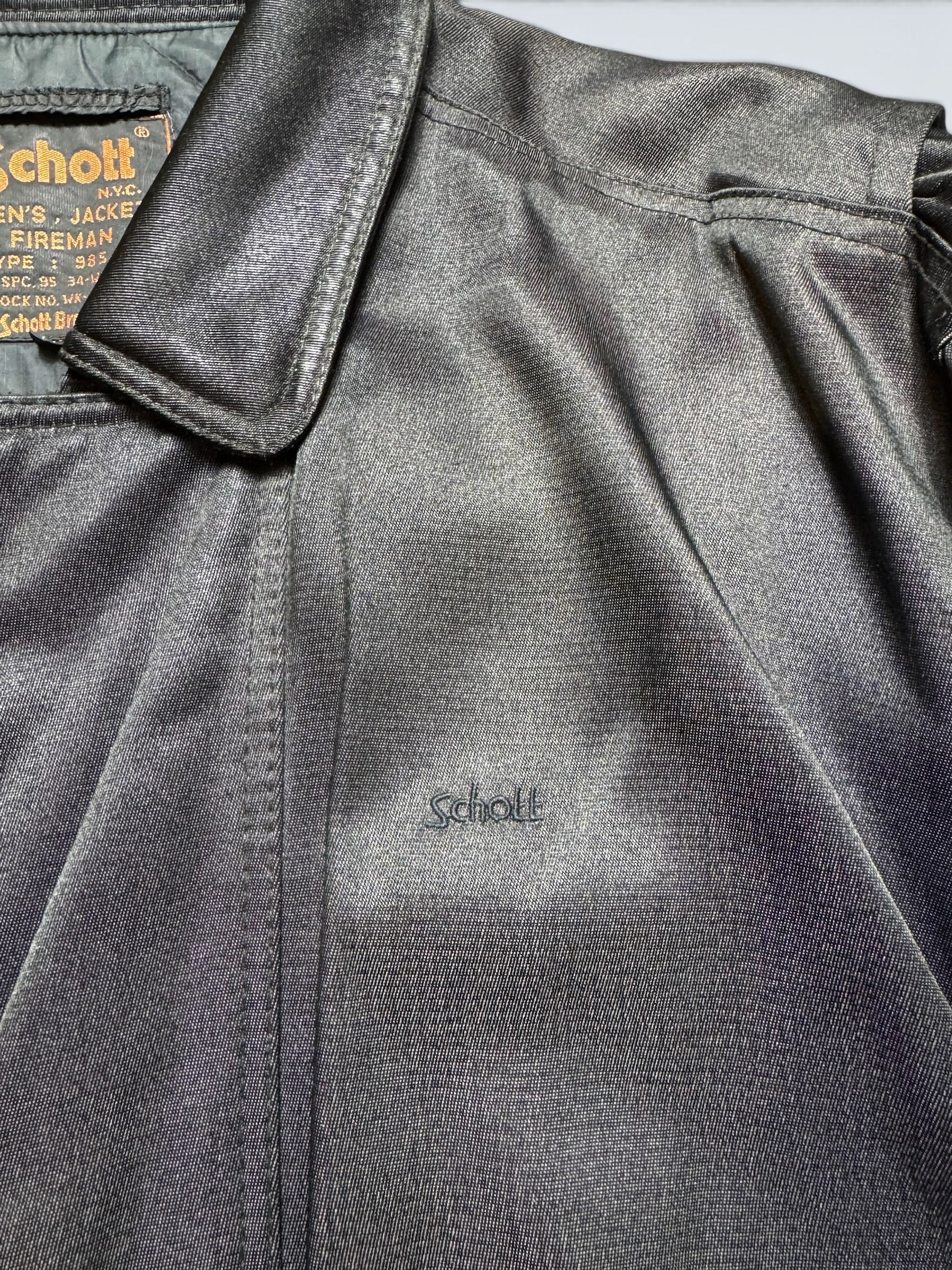 Jacket workwear fireman Schott Bros. NYC USA type 985-31 black 90’s vintage - L