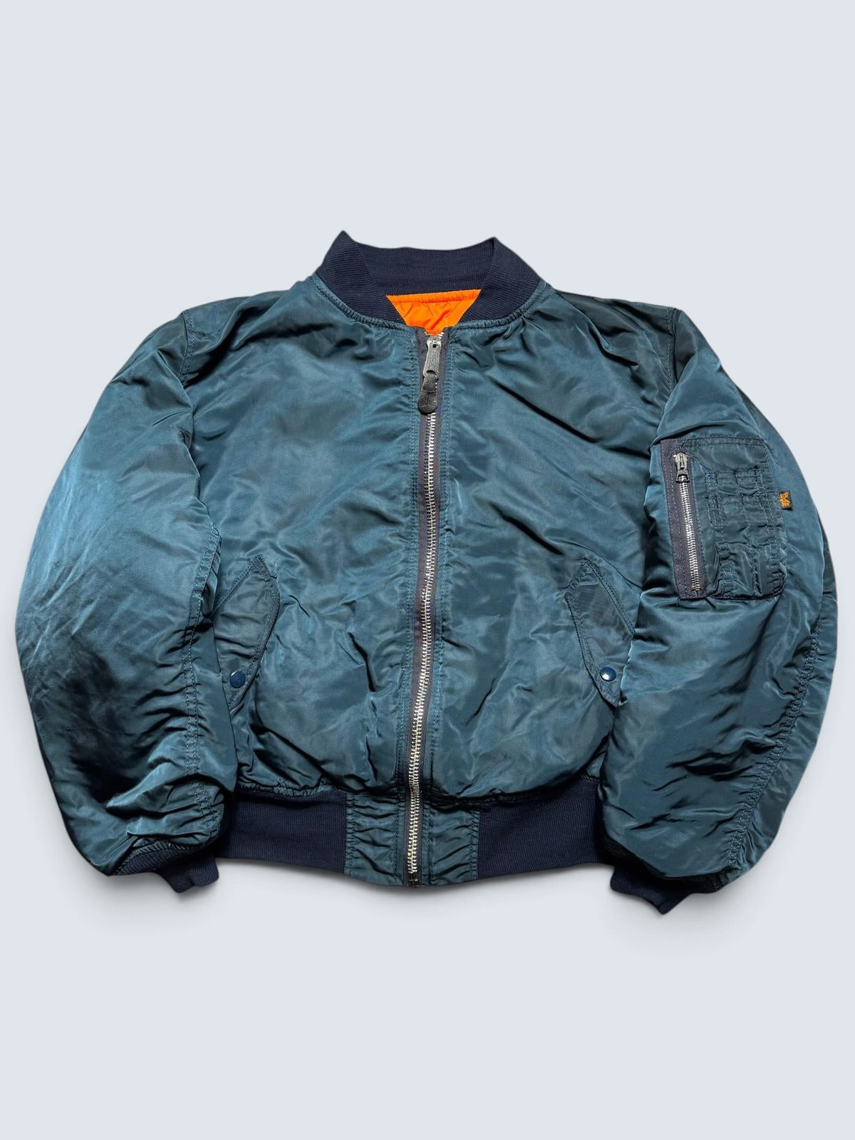Jacket nylon bomber Ma-1 Alpha Industries made in USA navy original 1990’s - XL