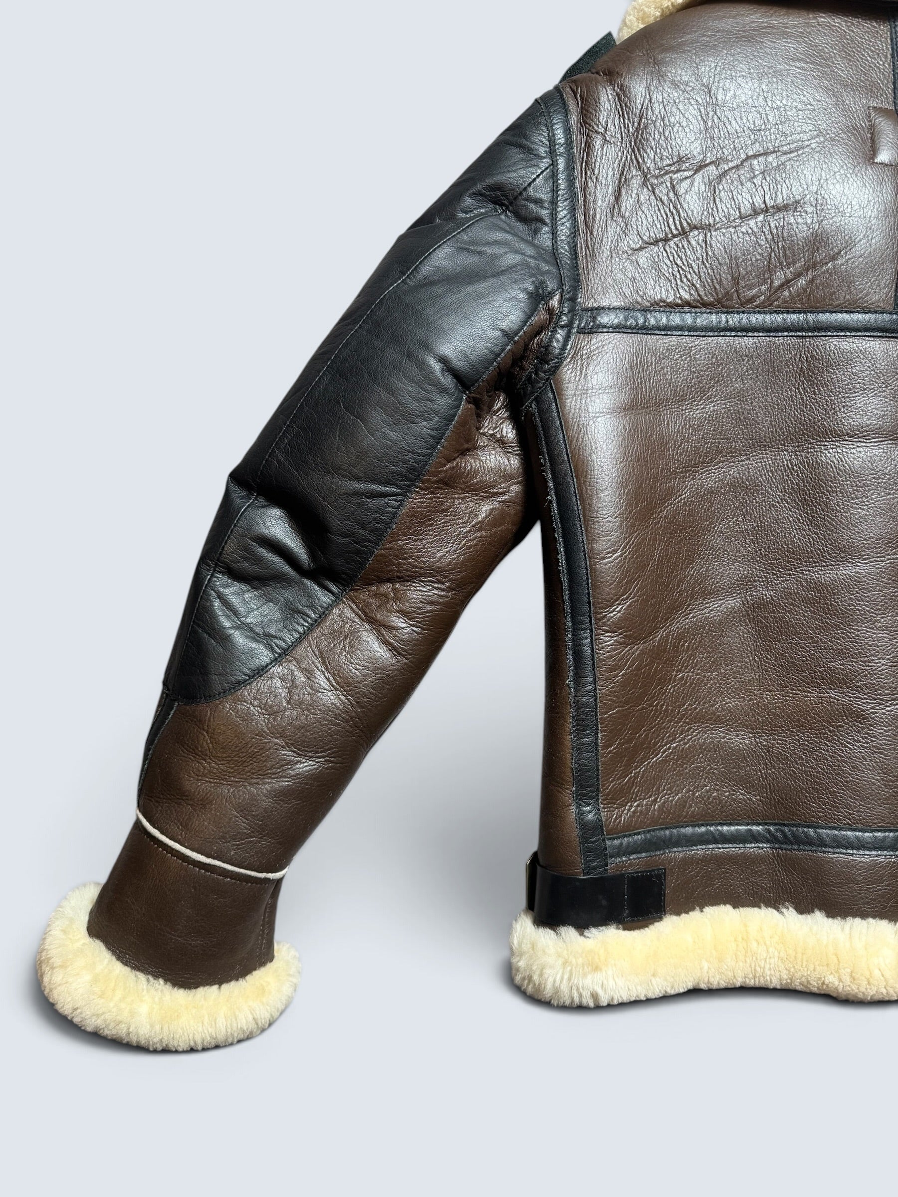 Jacket cuir bomber flight shearling B-3 Patton B-24D Liberator Pie Colour usaf brown - 38 (M)
