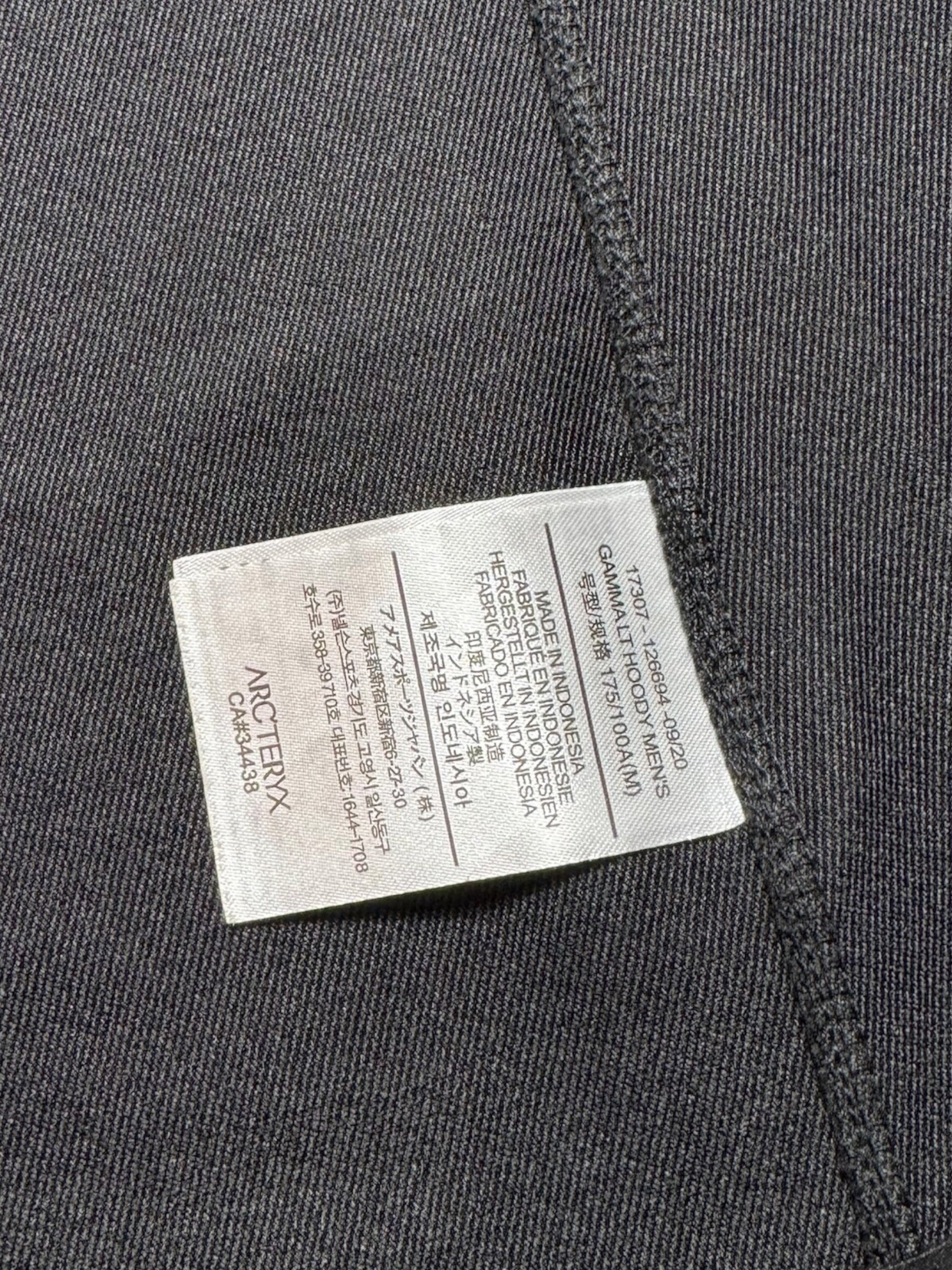 Jacket imperméable Arc'teryx Gamma LT Hoody black vintage - M