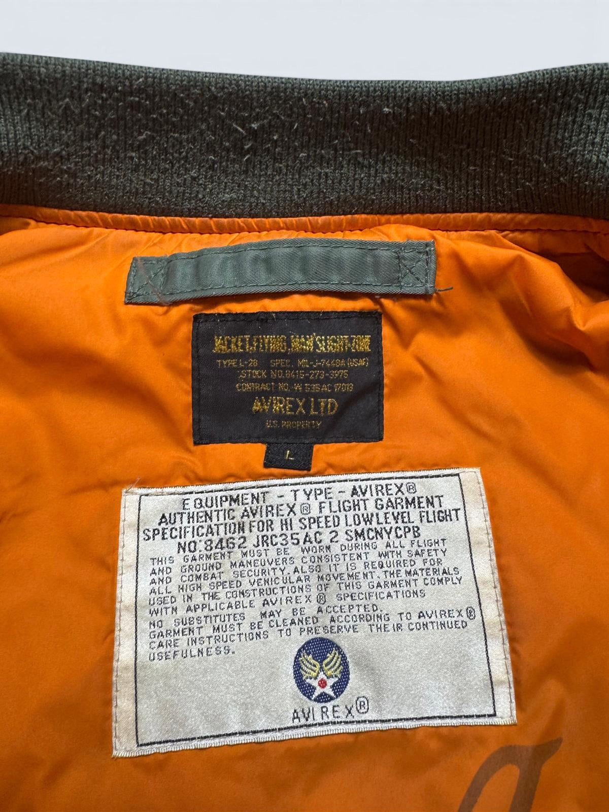 Jacket bomber flight L-2b Avirex ltd Blue Angels usn full patch kaki vintage 00’s - M/L
